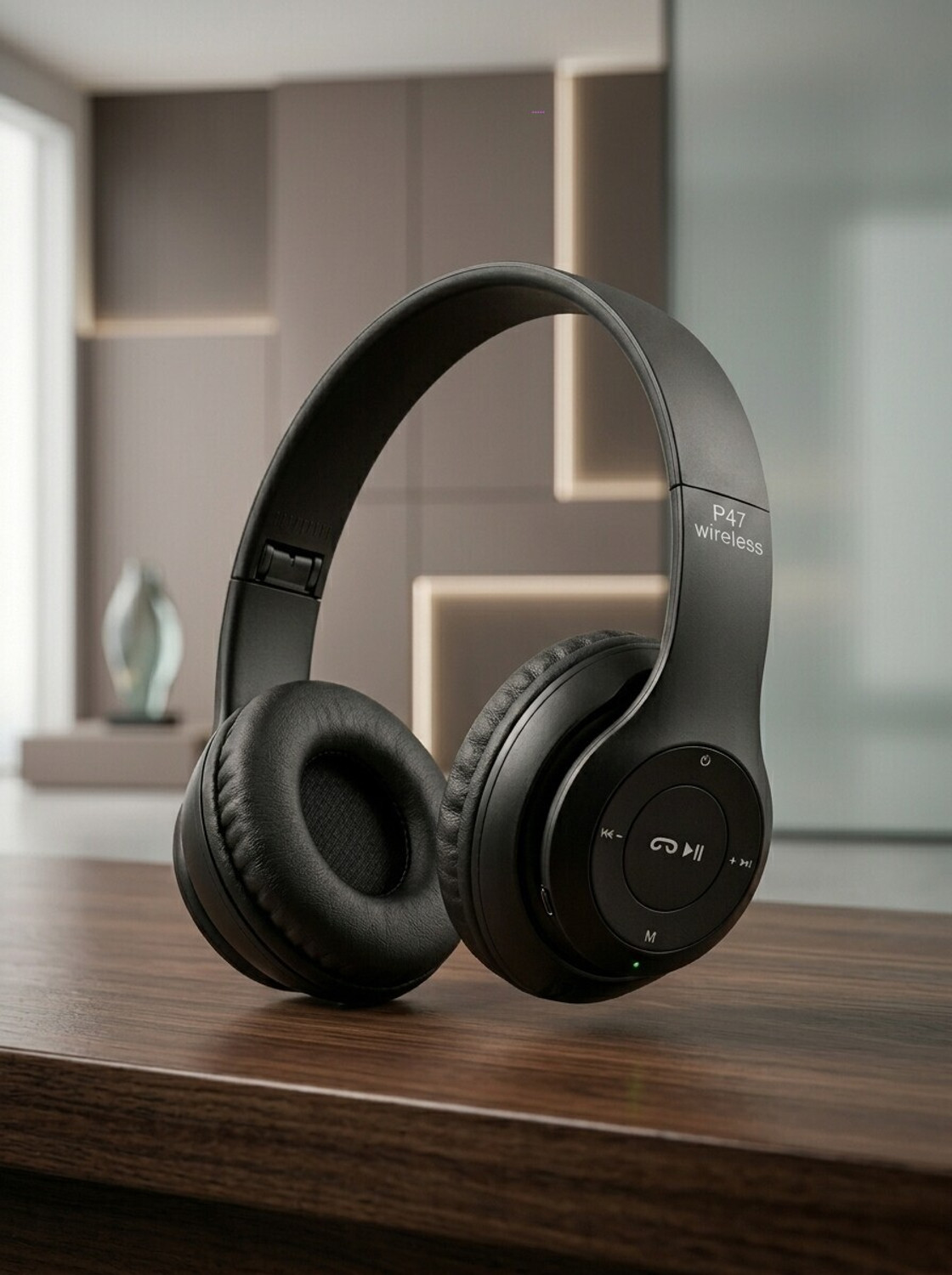 Image of ShreeVistaar Rechargeable Stereo Headphones with Built In Mic Soft Ear Cushions Bluetooth