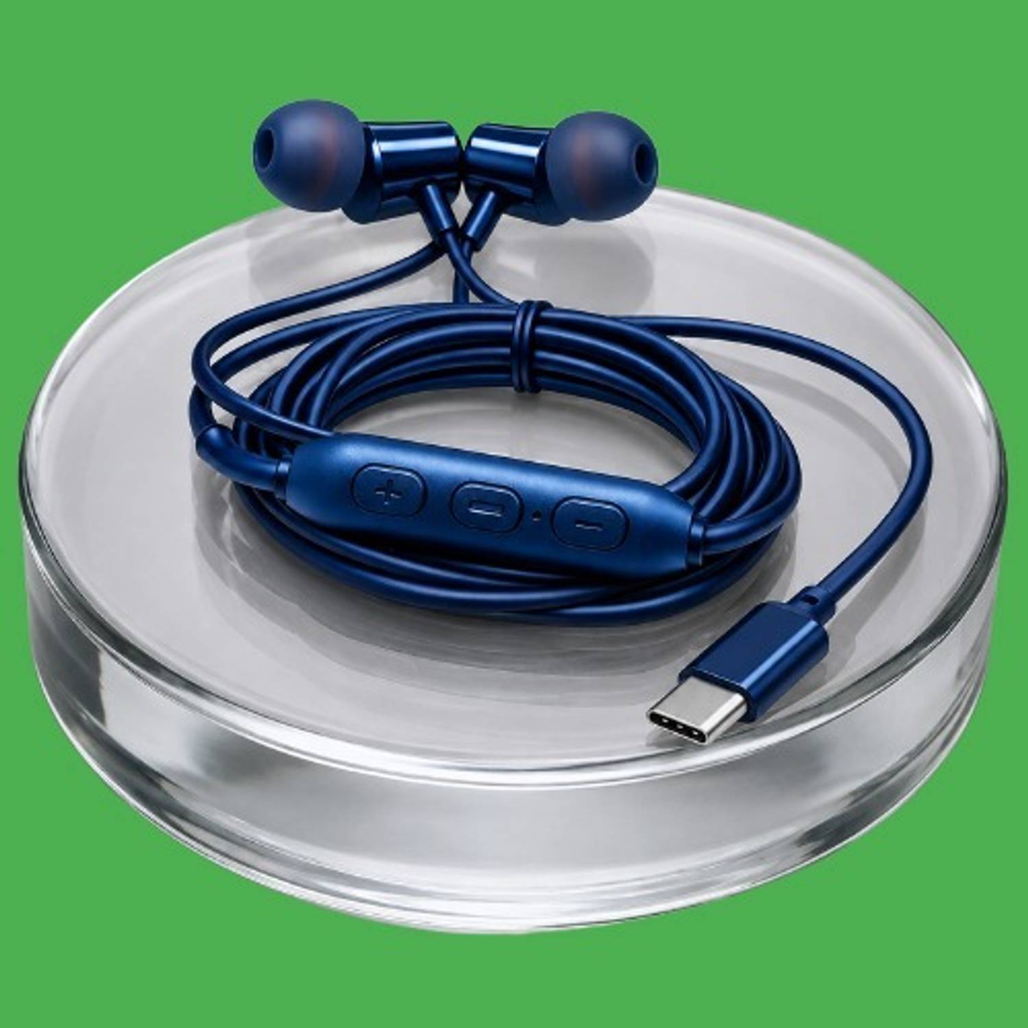 RSTEQ C Type Magnetic Wired Earphone With ENC Mic Dolby HD Sound & Button Control AD09 Wired Gaming