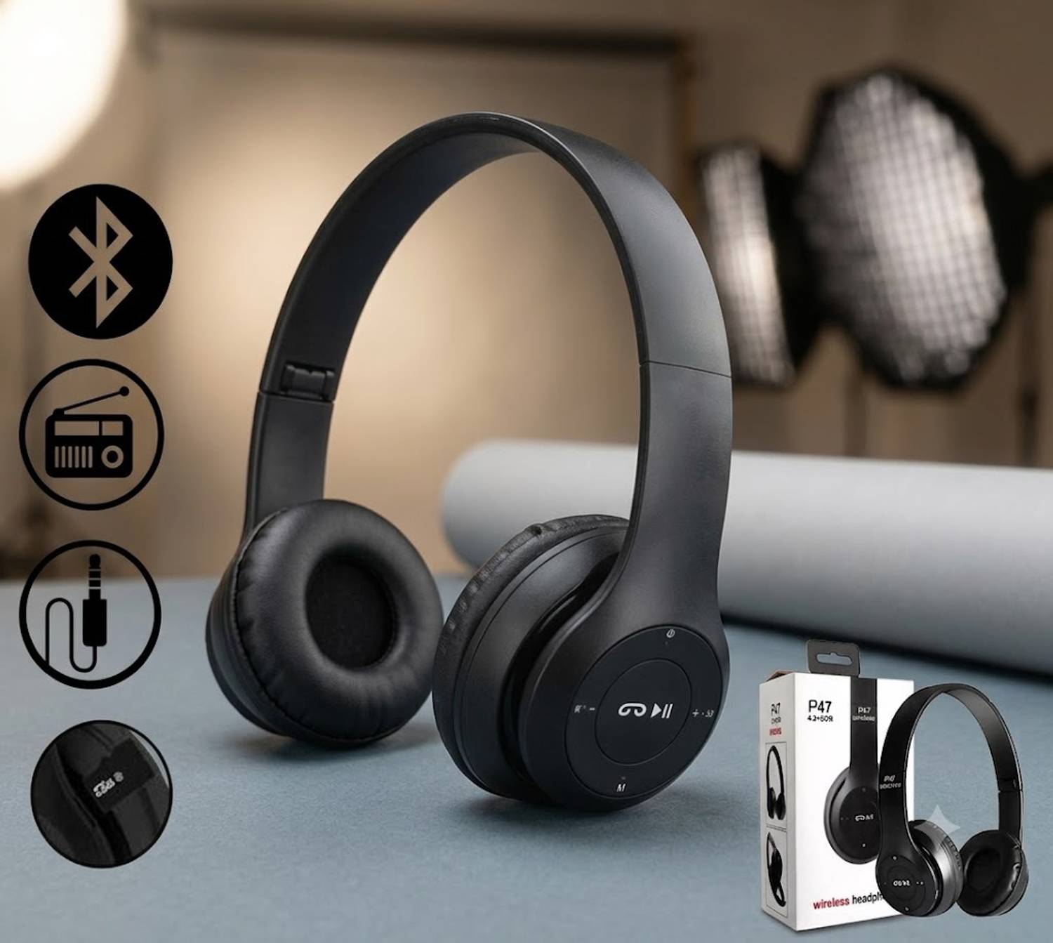 footloose New Cool Designs Bluetooth Headphones Foldable with Mic HD Bass Clear Sound Bluetooth Gaming