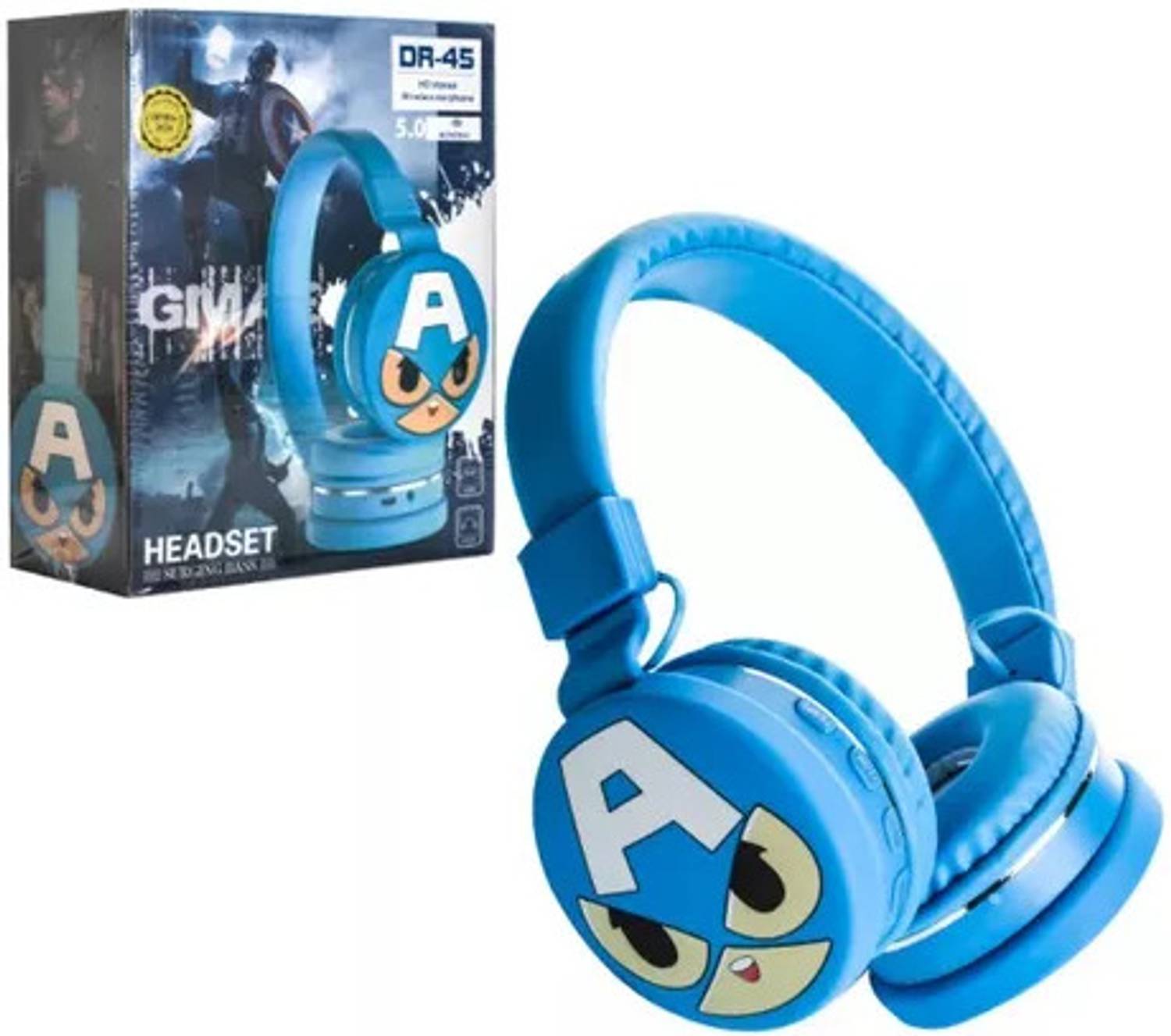 ADC ENTERPRISES Kids Wireless Cartoon Headphone – Captain Style On-Ear Headset Bluetooth