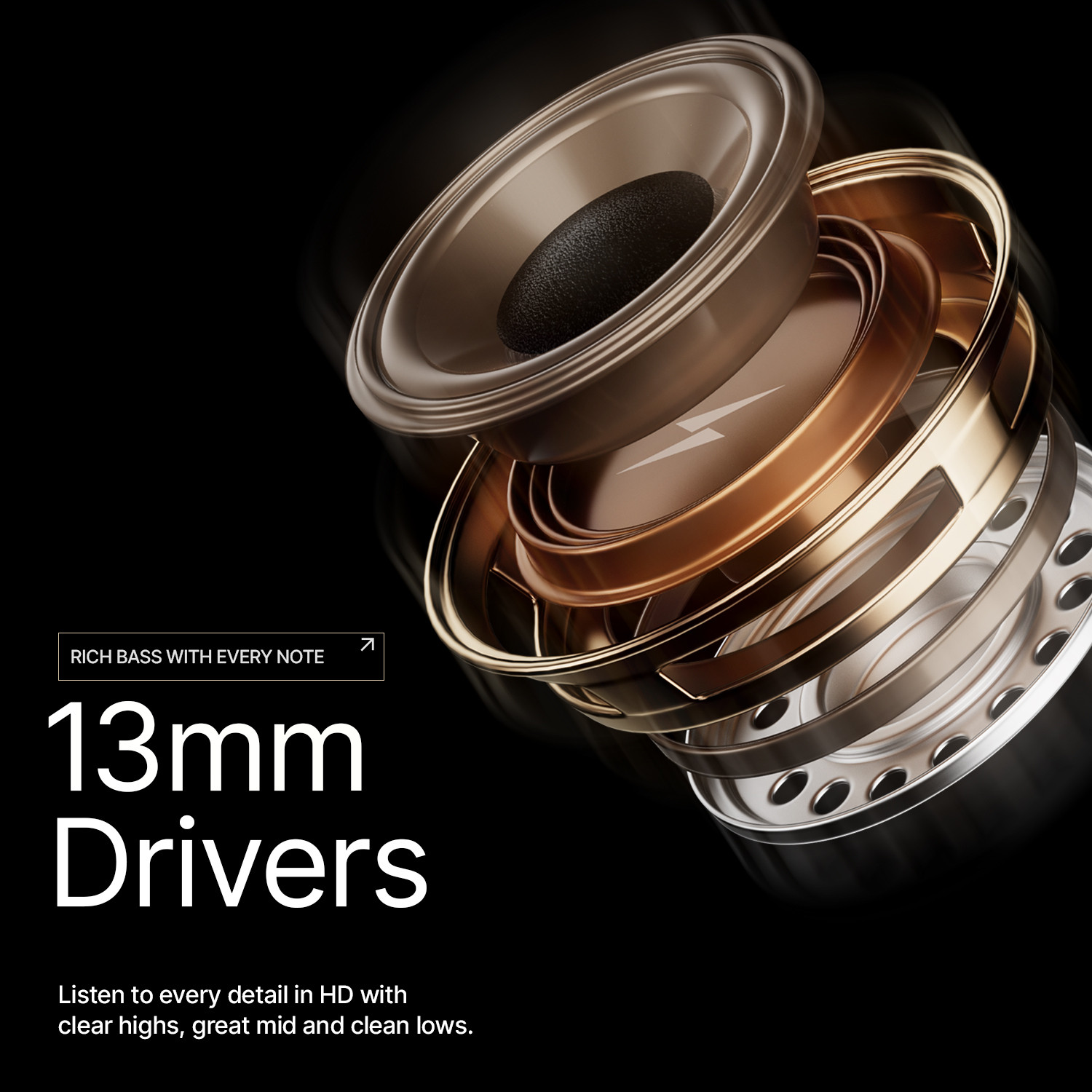 Image of Fire-Boltt Aero Drift TWS Earbuds, Custom EQ Profiles 50H Battery Display Case Quad Mic ENC Bluetooth