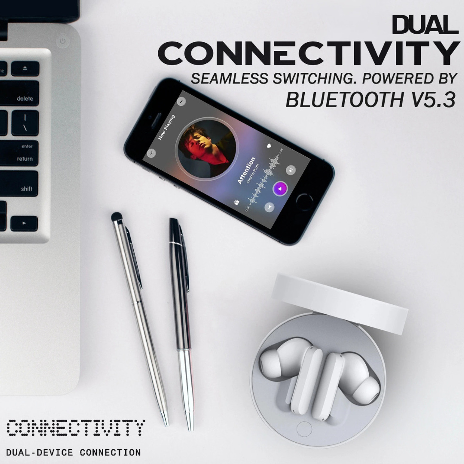 Image of CIHROX Bluetooth V5.3 High Quality Sound and 42dB ANC Clear Voice Technology Bluetooth Gaming