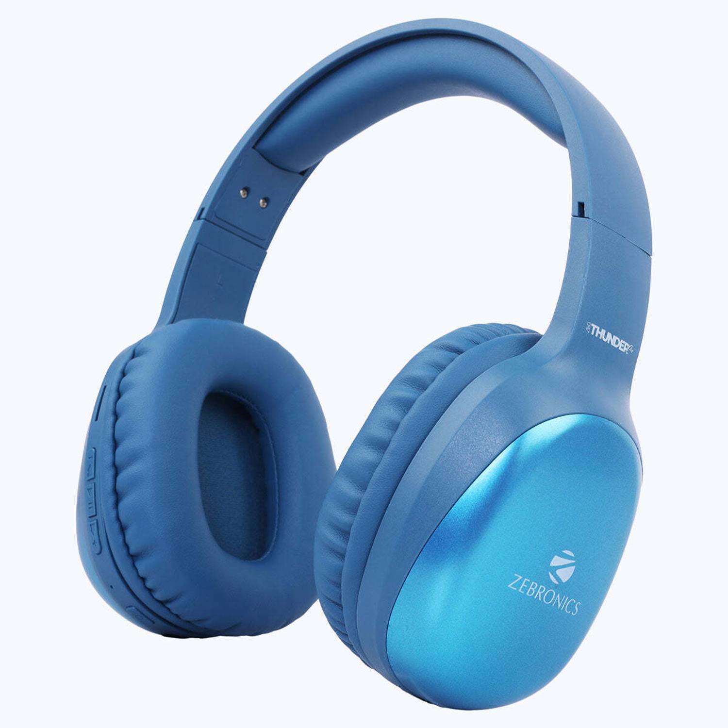 ZEBRONICS ZEB-THUNDER PRO Bluetooth & Wired Headset (Blue, On the
