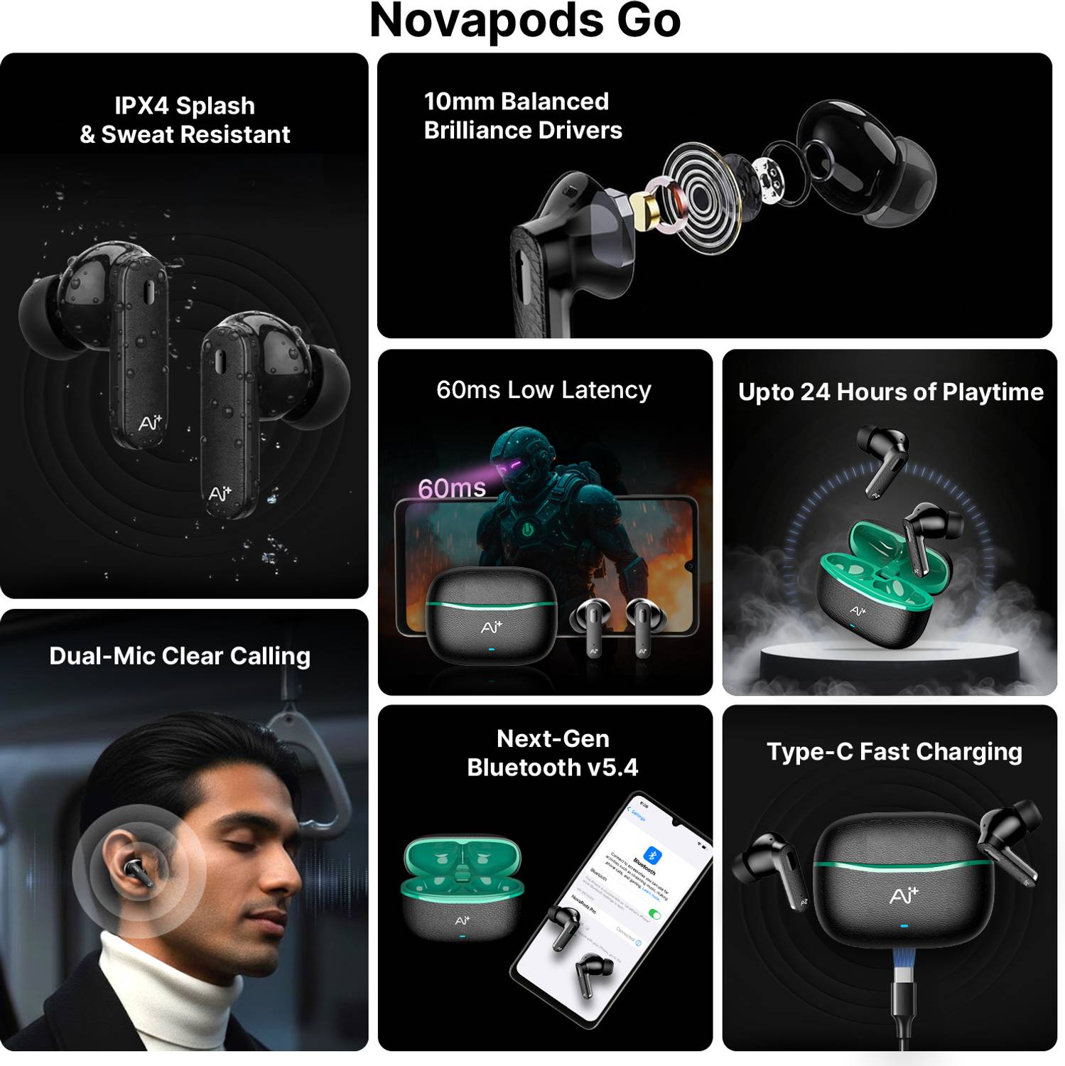 Ai+ NovaPods Go Bluetooth Earbuds - Image 2