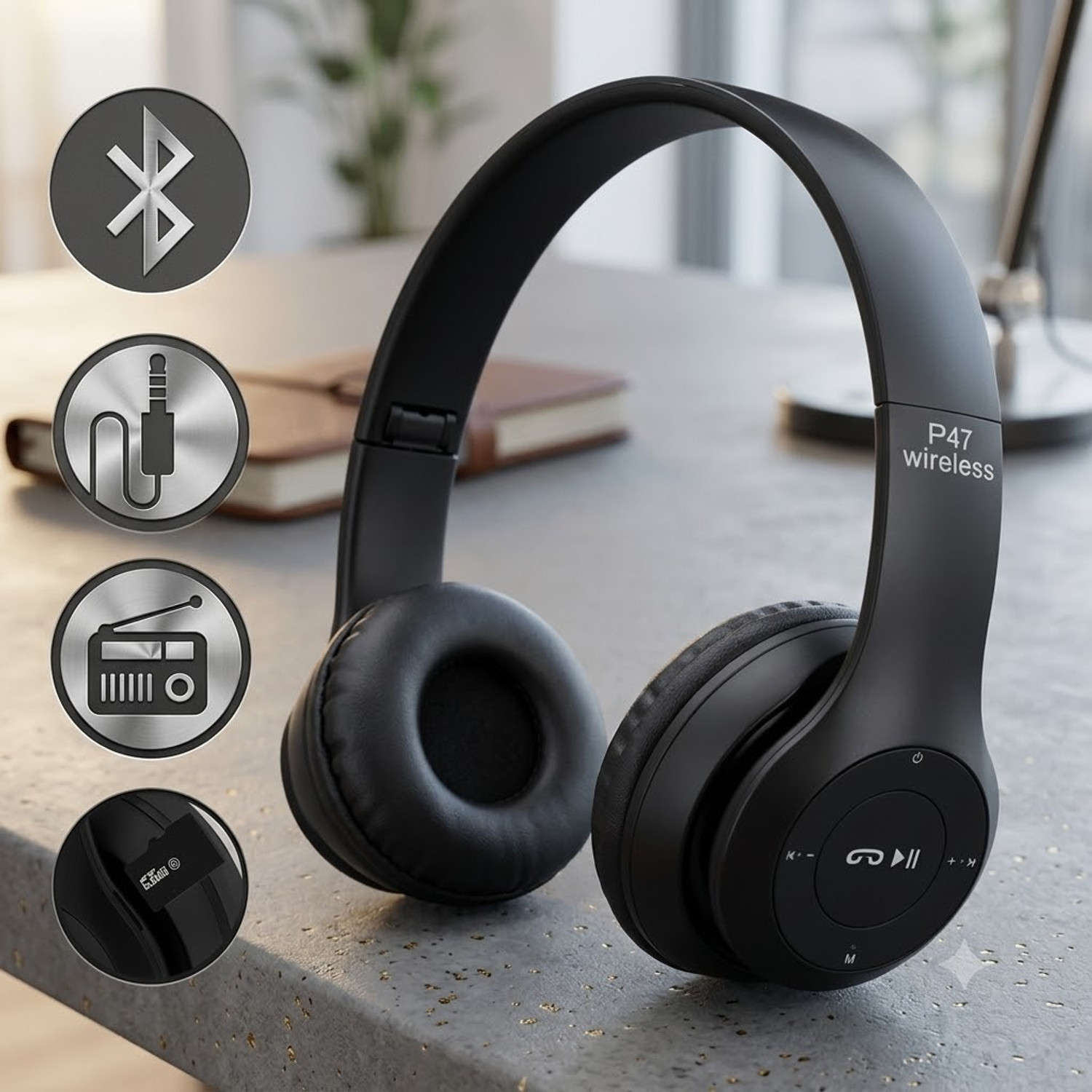 Image of footloose Branded Rock Beat Headphone Up to 12 Hours Playback, Wired Mode, V5.0 Supported Bluetooth Gaming