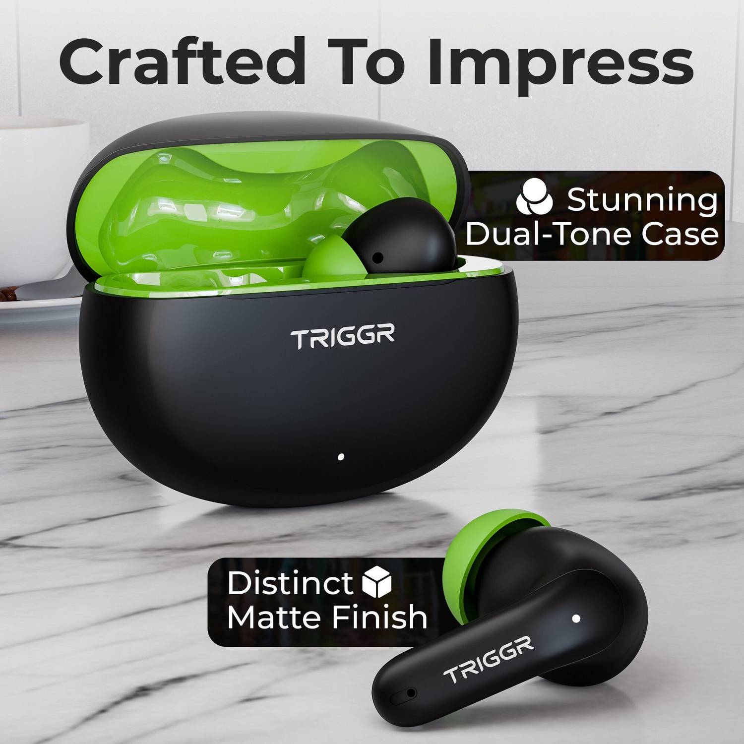 TRIGGR Ultrabuds N3 with Crisp Calling, 50H Playtime, 13mm Drivers, - Image 3