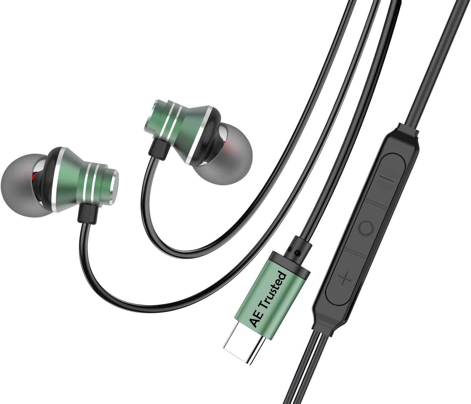 ae trusted AE-HF 013 Wired Headset ((Green, In the Ear), Earphone