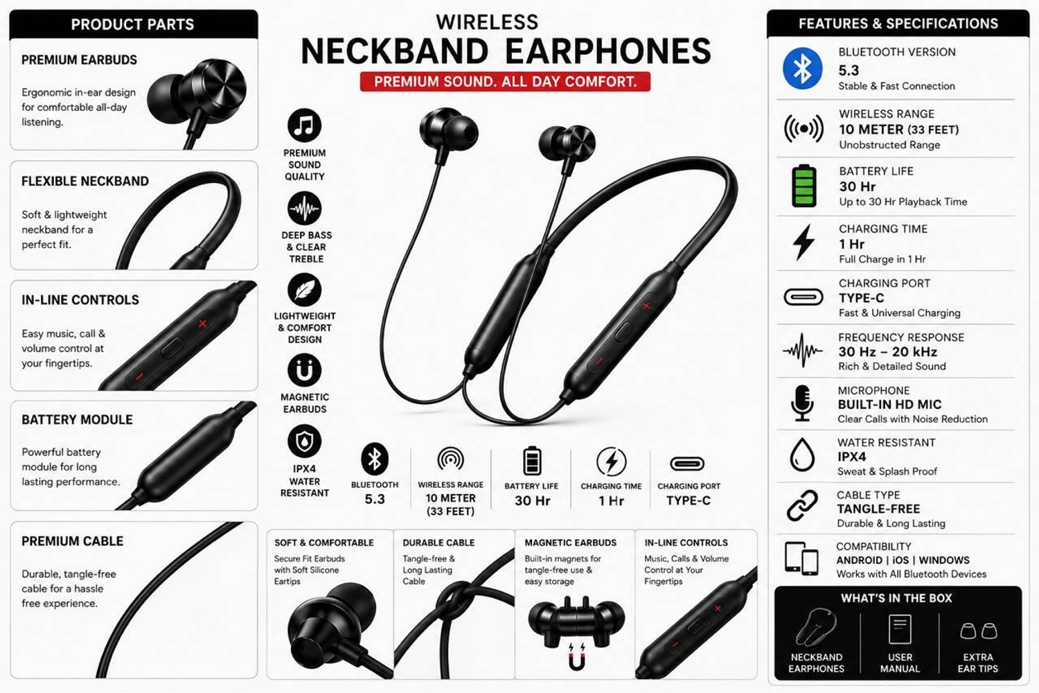 Image of Realspeed RBV36S Wireless Neckband A1 Bluetooth