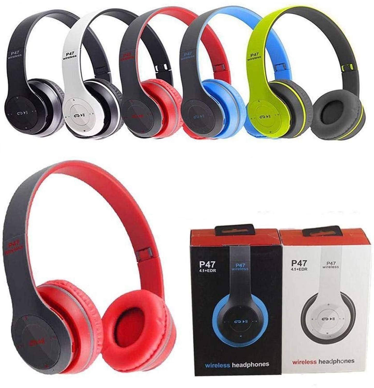 VEDRID P47 Wireless Headphone Blue - Image 5