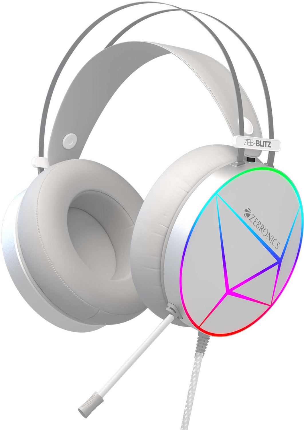 Image of ZEBRONICS Zeb-Blitz Dolby Atmos Premium Headphone, 7.1 Surround Sound,RGB, 2.4Mtr USB Wired Gaming