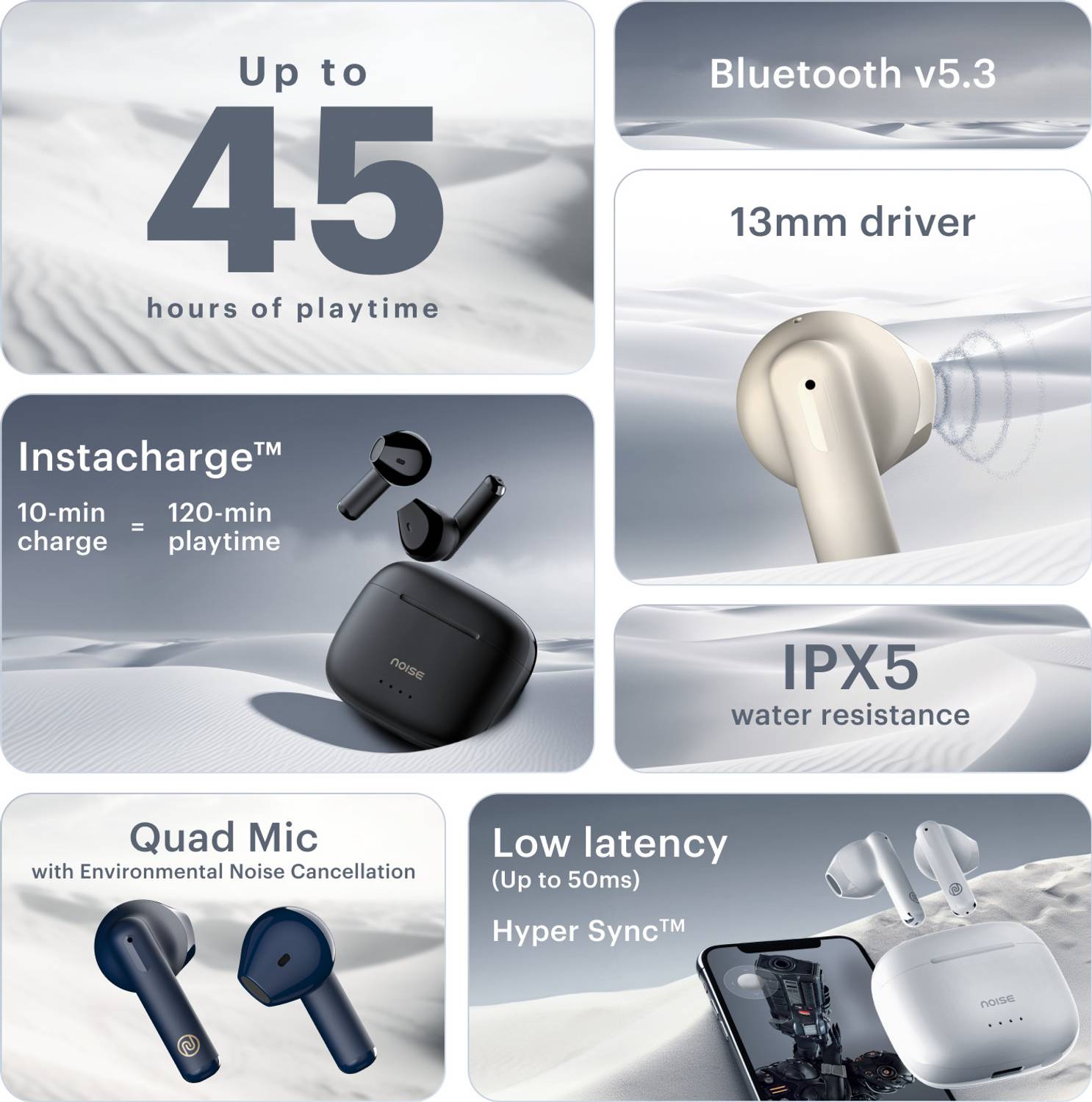 Noise Air Buds Mini 2 with 45 Hrs Playtime - Image 2