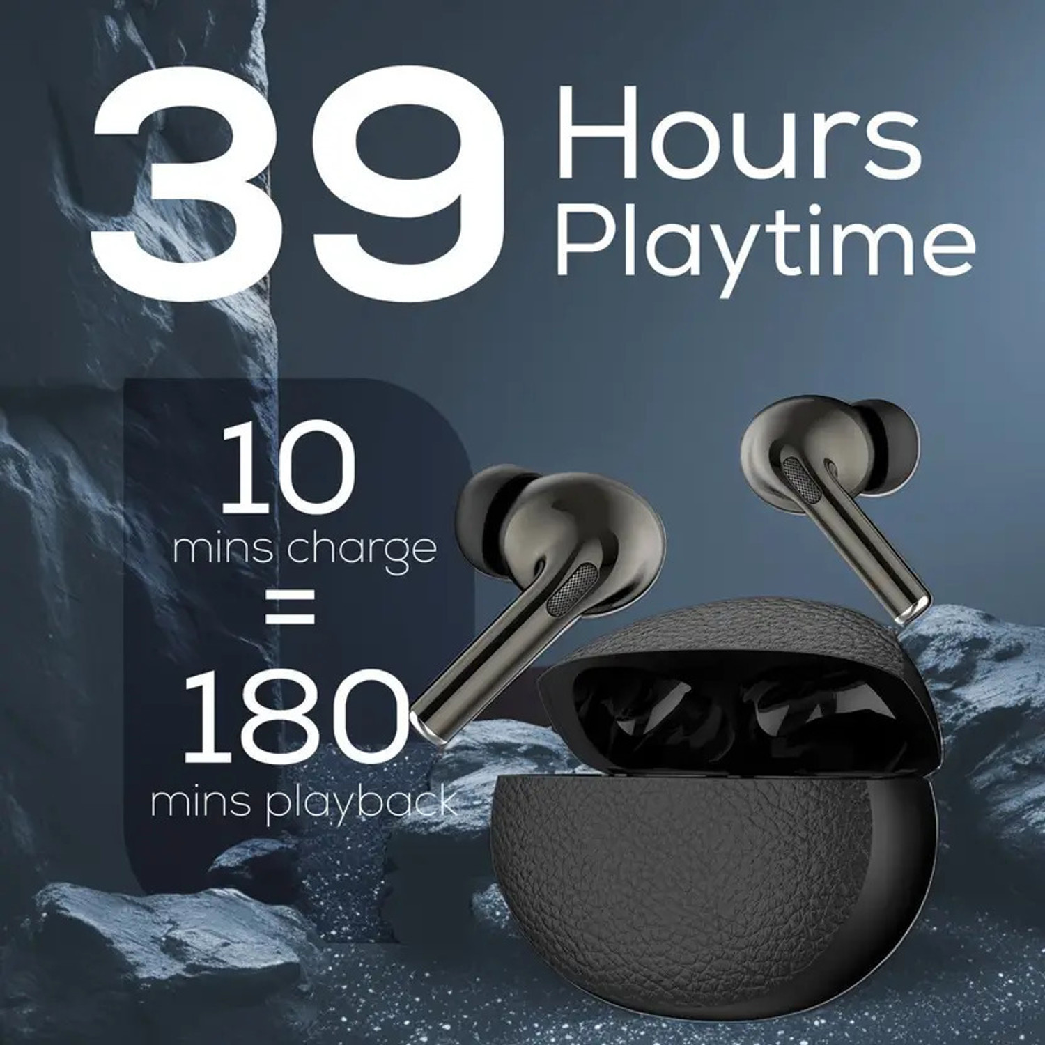 Image of SAIANSH ENTERPRISES Buds Pro 3 Midnight Opus Midnight Opus Bluetooth Earbuds TWS 30H Playtime Bluetooth Headset (Black, True Wireless)