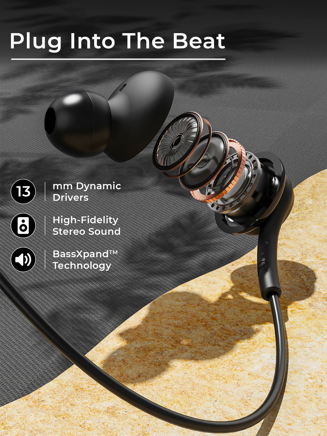 Image of TRIGGR Drip Type-C Wired Earphones with 13mm Driver, In-line Controls, Rich Bass, Mic Wired