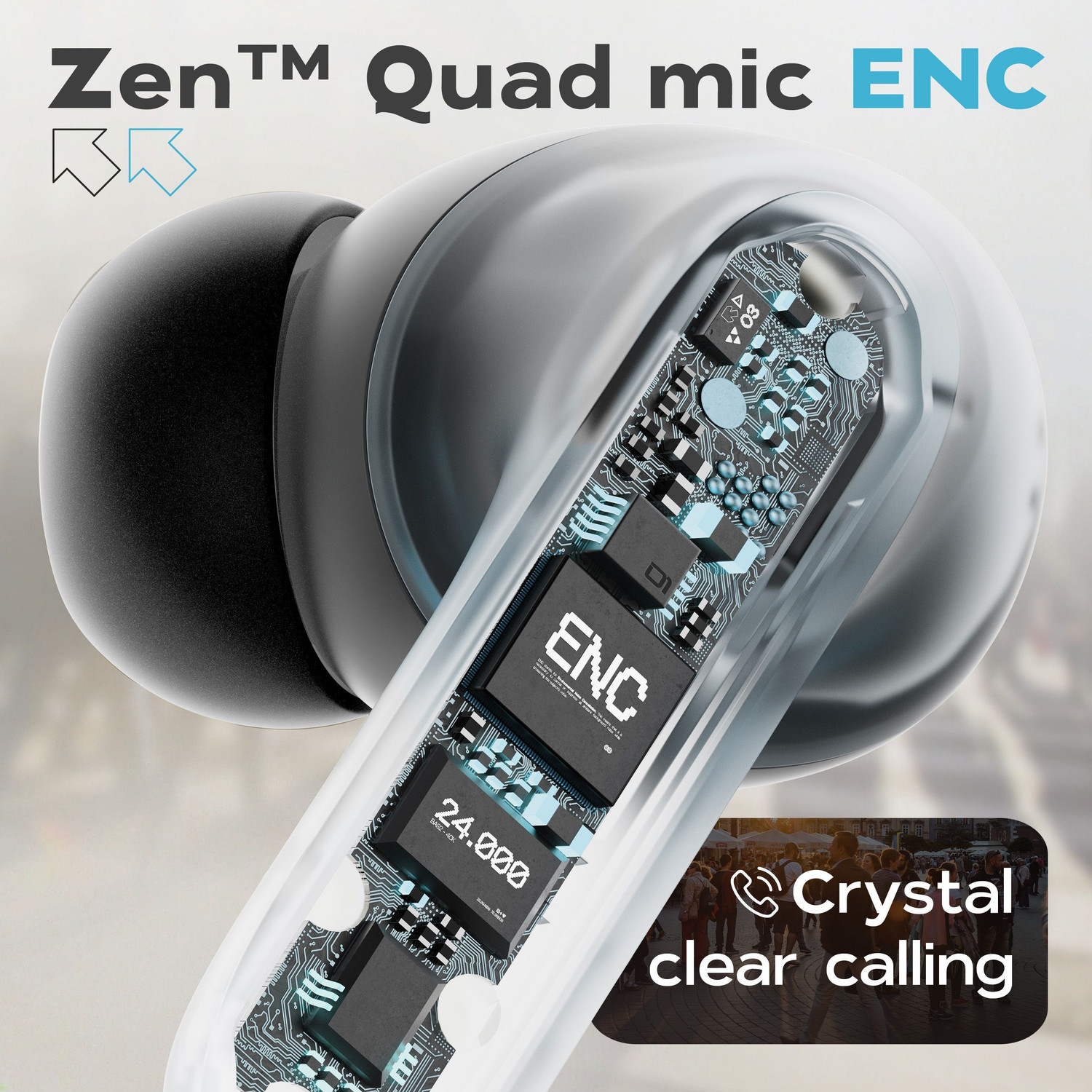 Image of GOBOULT Z40 Pro with 100Hr, 4 Mic ENC, Scratch Proof, Rubber Grip, 5.3v Bluetooth
