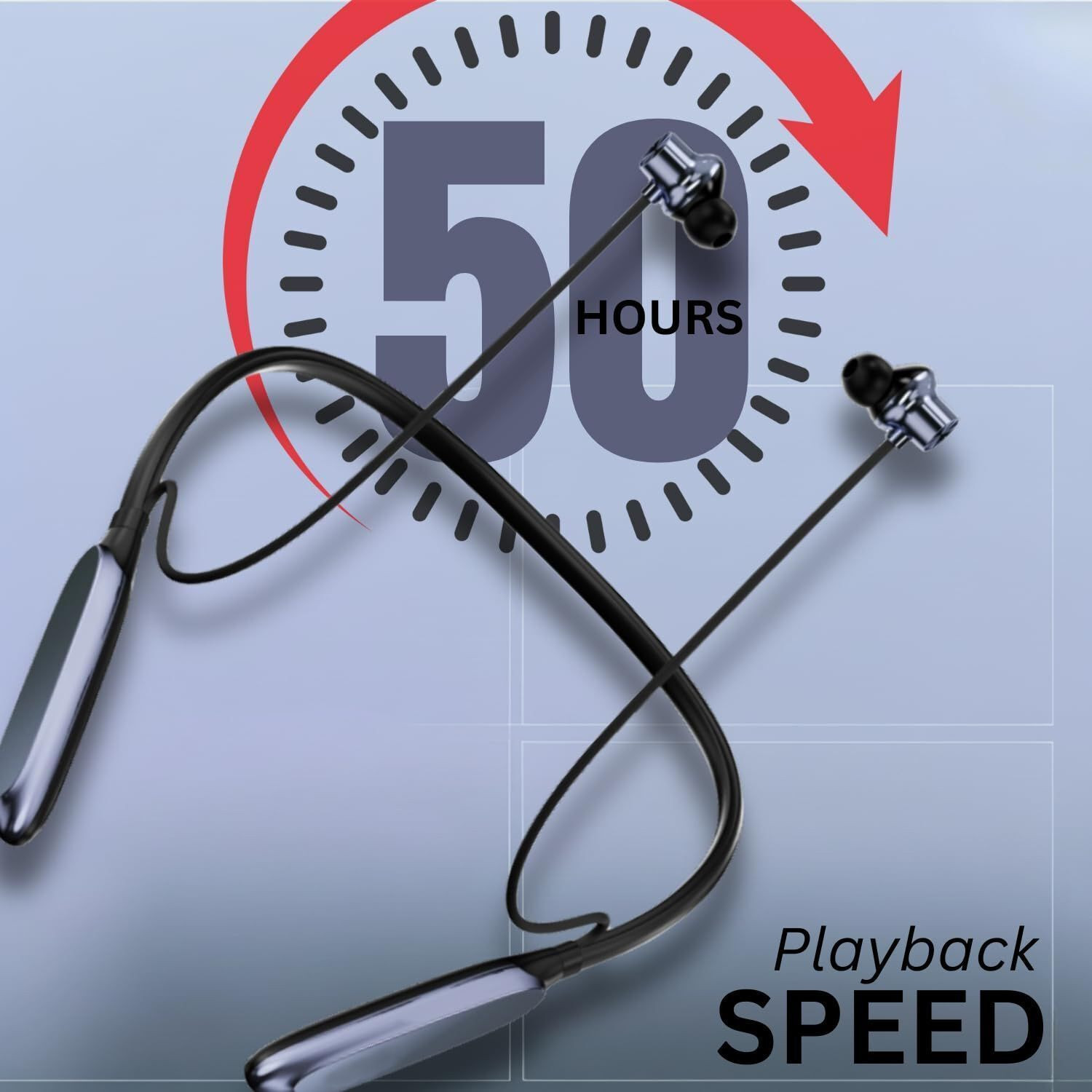 Image of ROKAVO Collar neckband long time battery backup headphone neckband earphone Bluetooth