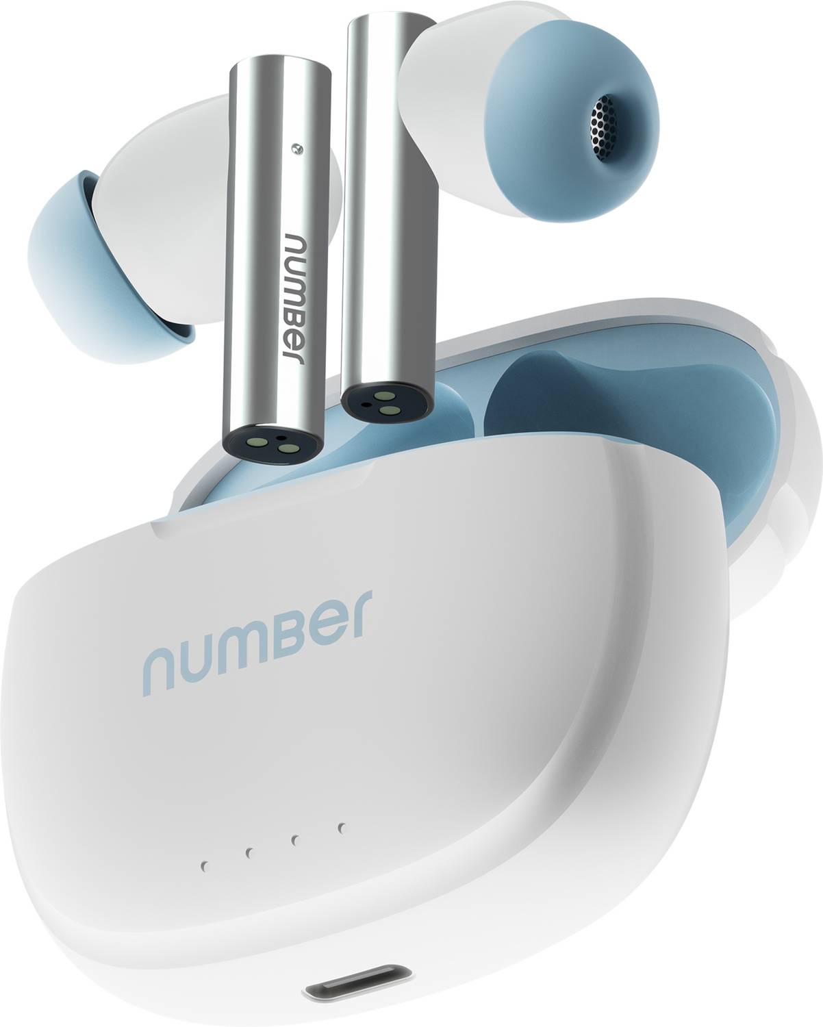 Number Navo Buds X1 Earbuds Dual Pairing, 50H Battery, 13mm Hi-Bass Driver, 45ms Gaming Bluetooth