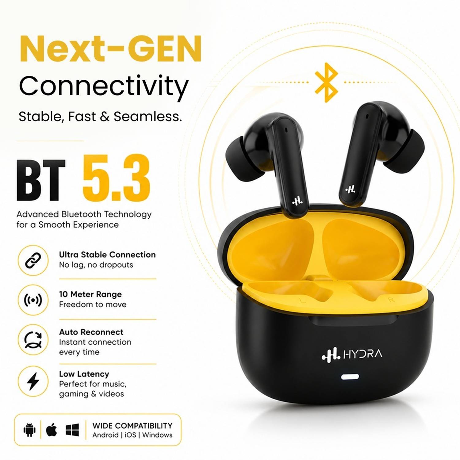 Hydra GenPods GP103 Bluetooth Black - Image 4