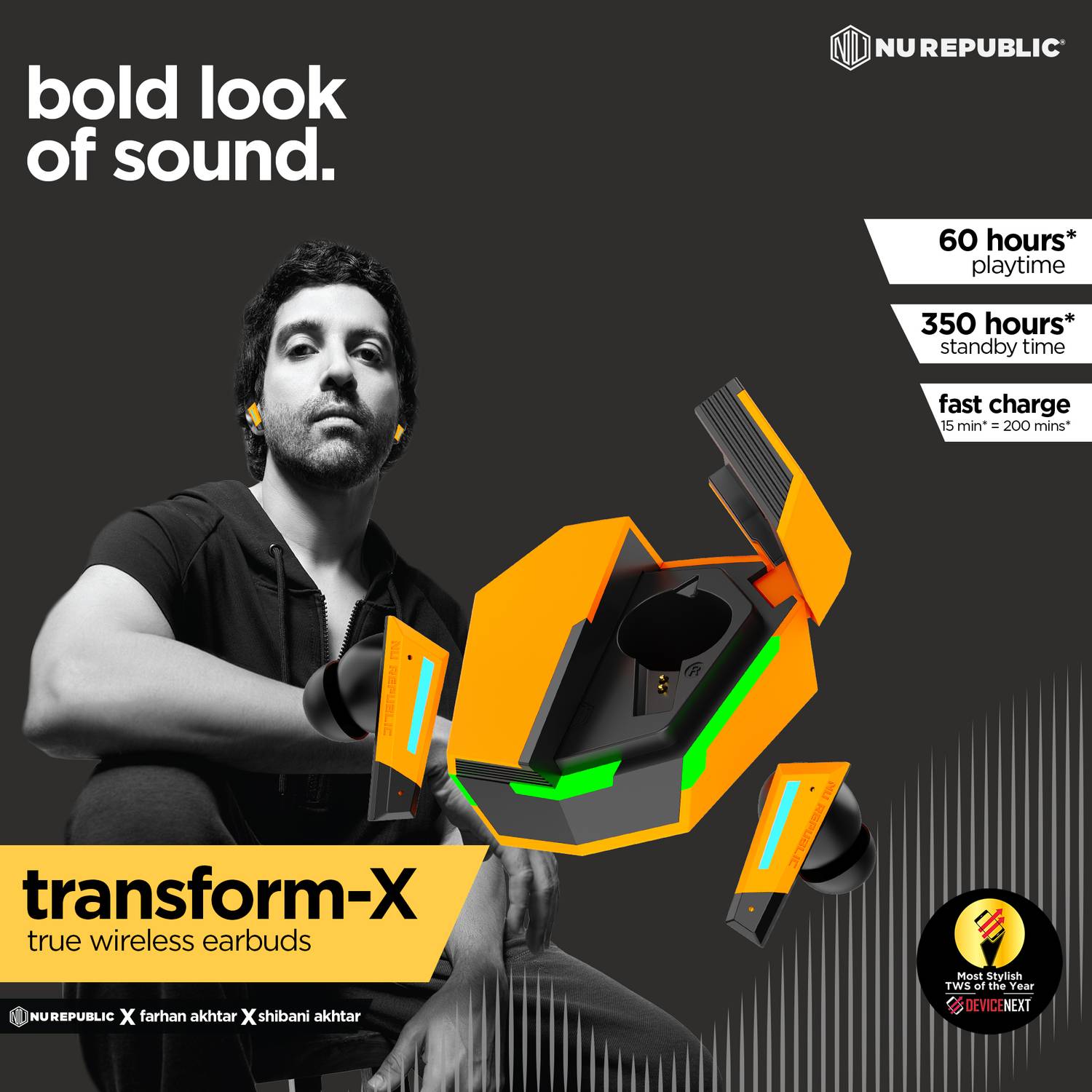 Nu Republic Transform-X 60hrs Bluetooth Earbuds - Image 2