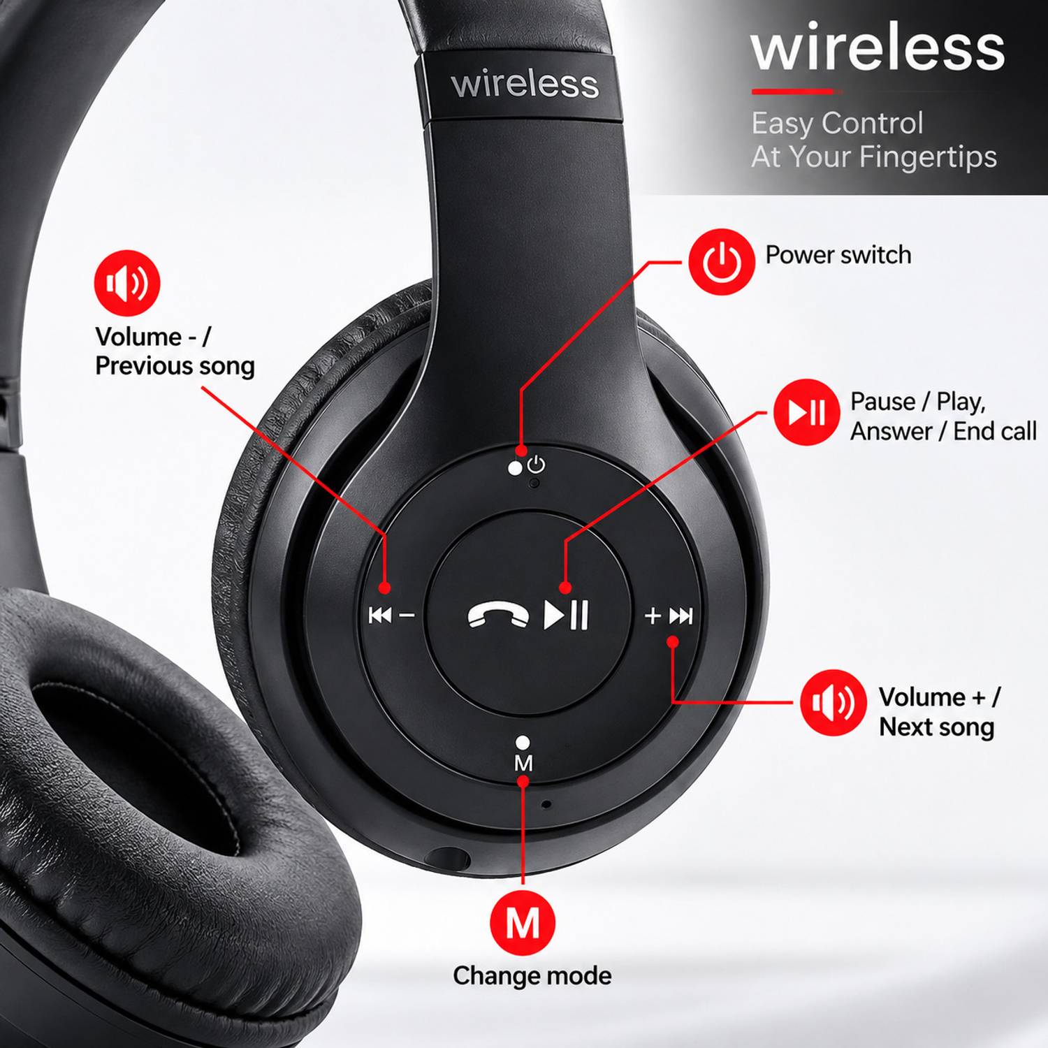 ShreeVistaar Foldable Bluetooth Headphones - Image 4