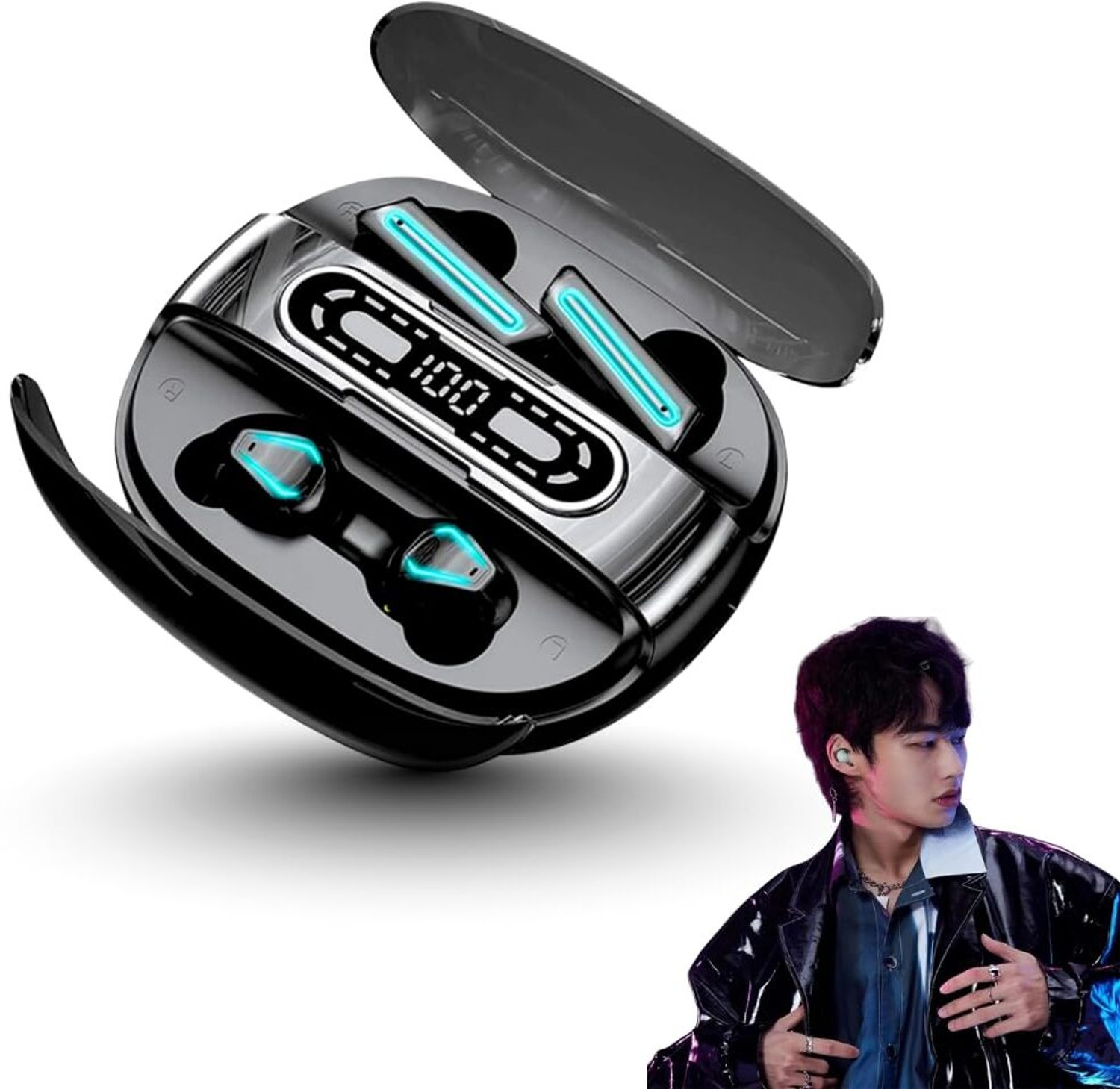 Image of DRUMSTONE M56 Dual Pack TWS Earbuds | 2 Pairs Wireless Bluetooth, 4 Waterproof Pods Bluetooth