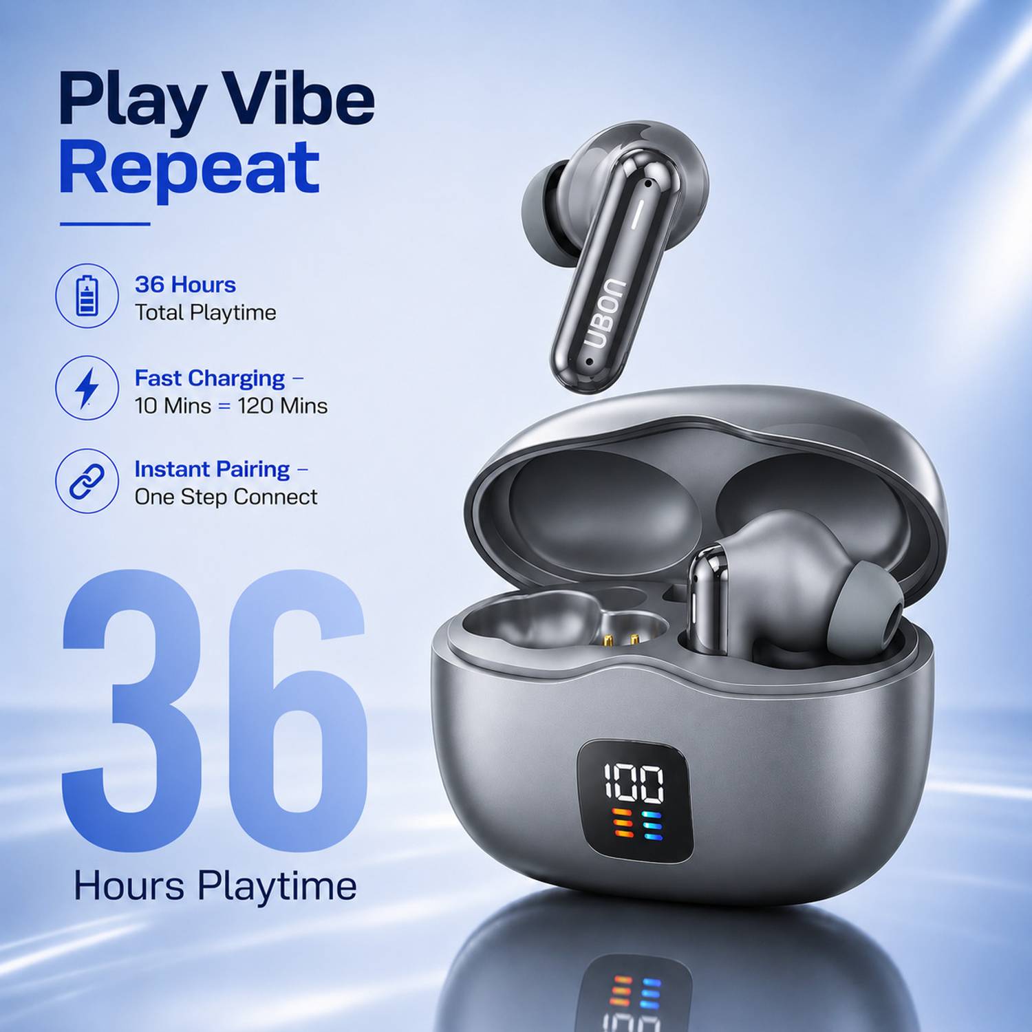 Ubon J-30 Bluetooth Earbuds - Image 2