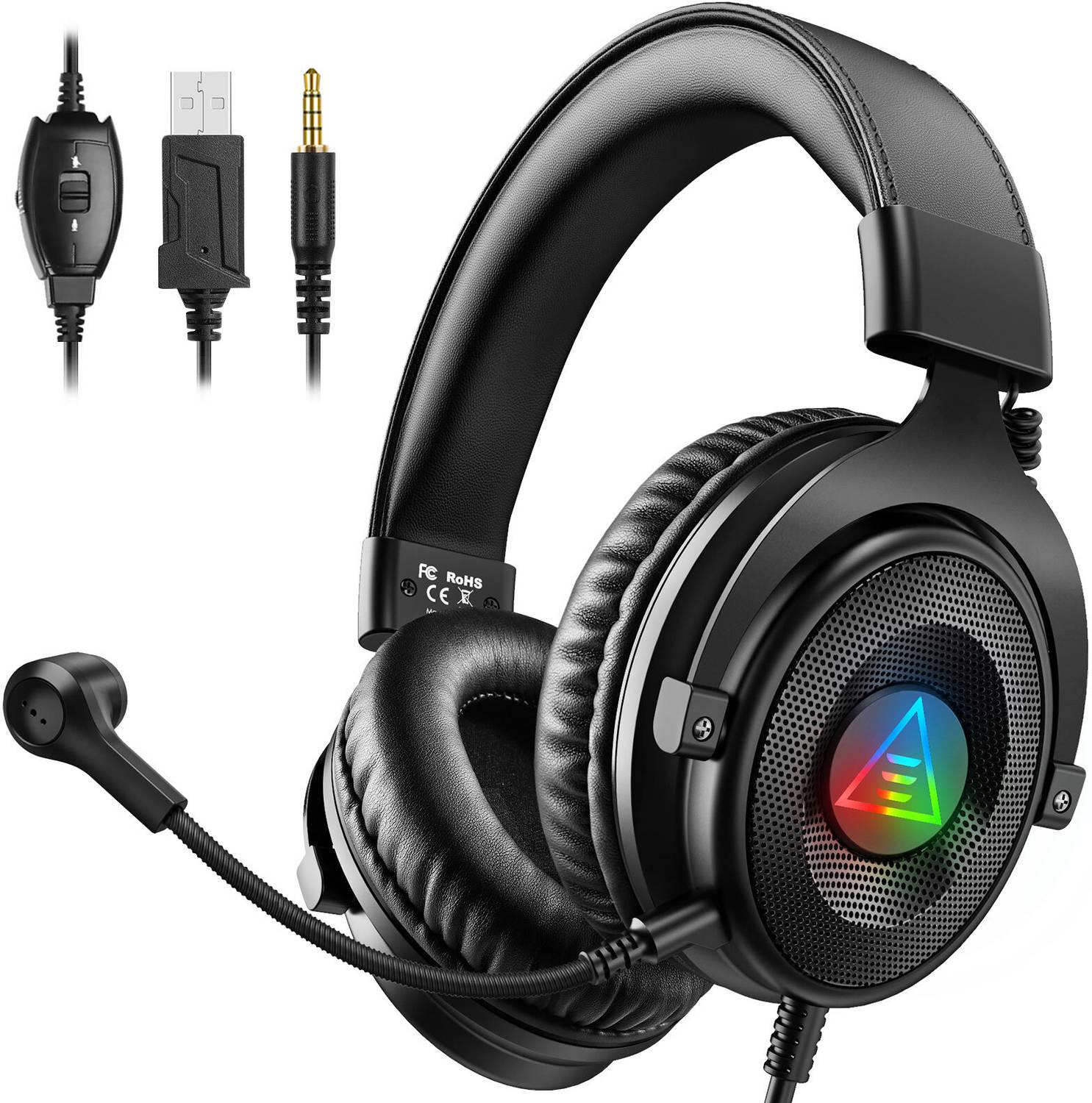 EKSA E900DL Wired Gaming Headset Black - Image 1
