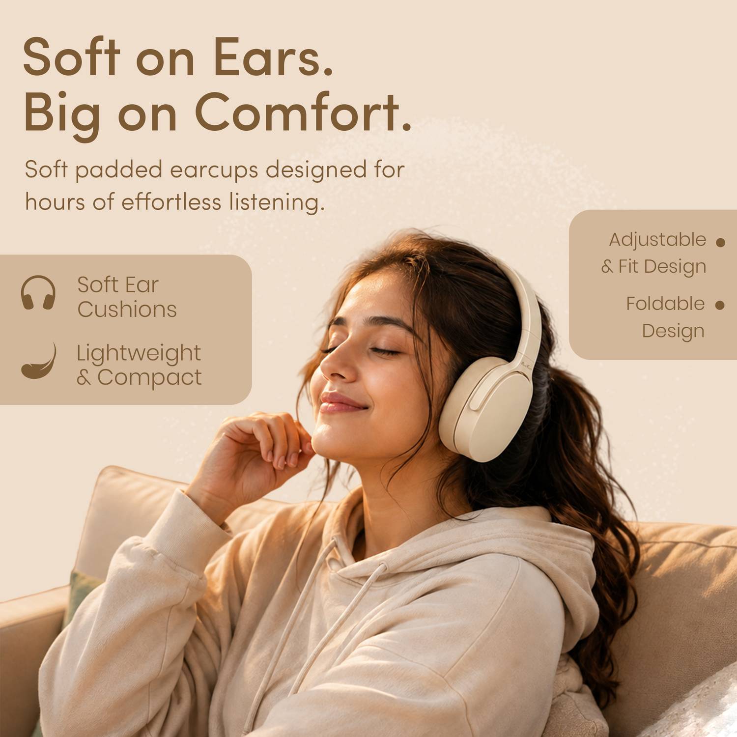 PunnkFunnk BeatXtra 70H Battery Bluetooth Headphones - Image 5