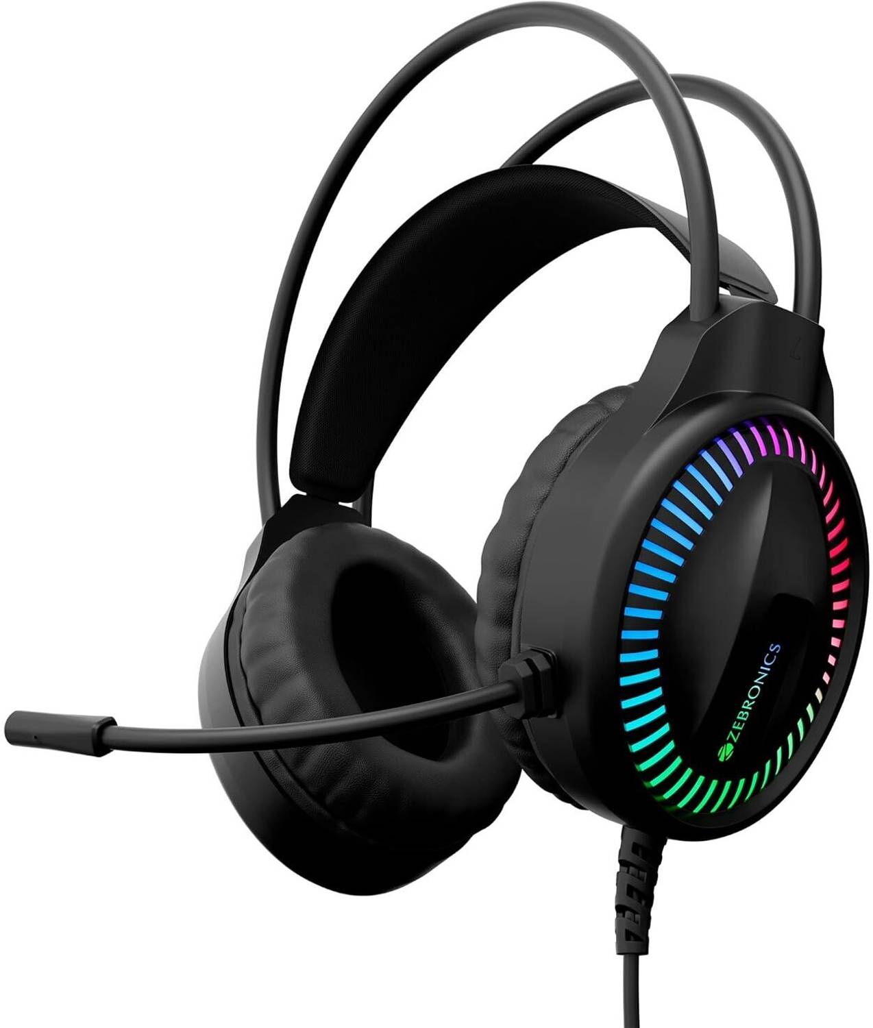 ZEBRONICS Zeb-Blitz C Dolby Atmos Premium Headphone, Flexible Mic