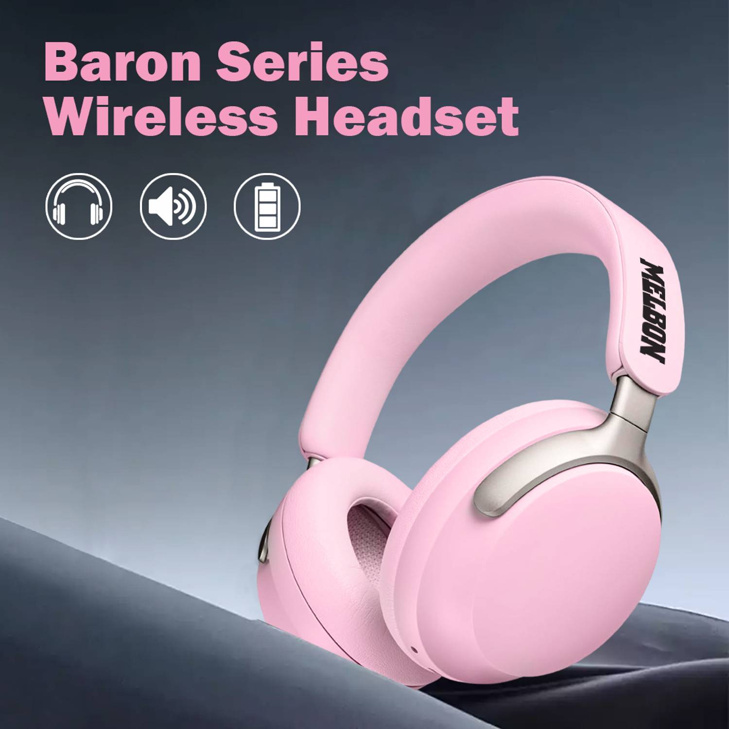 Melbon Pulse Bass Wireless Over-Ear Headphones - Image 5