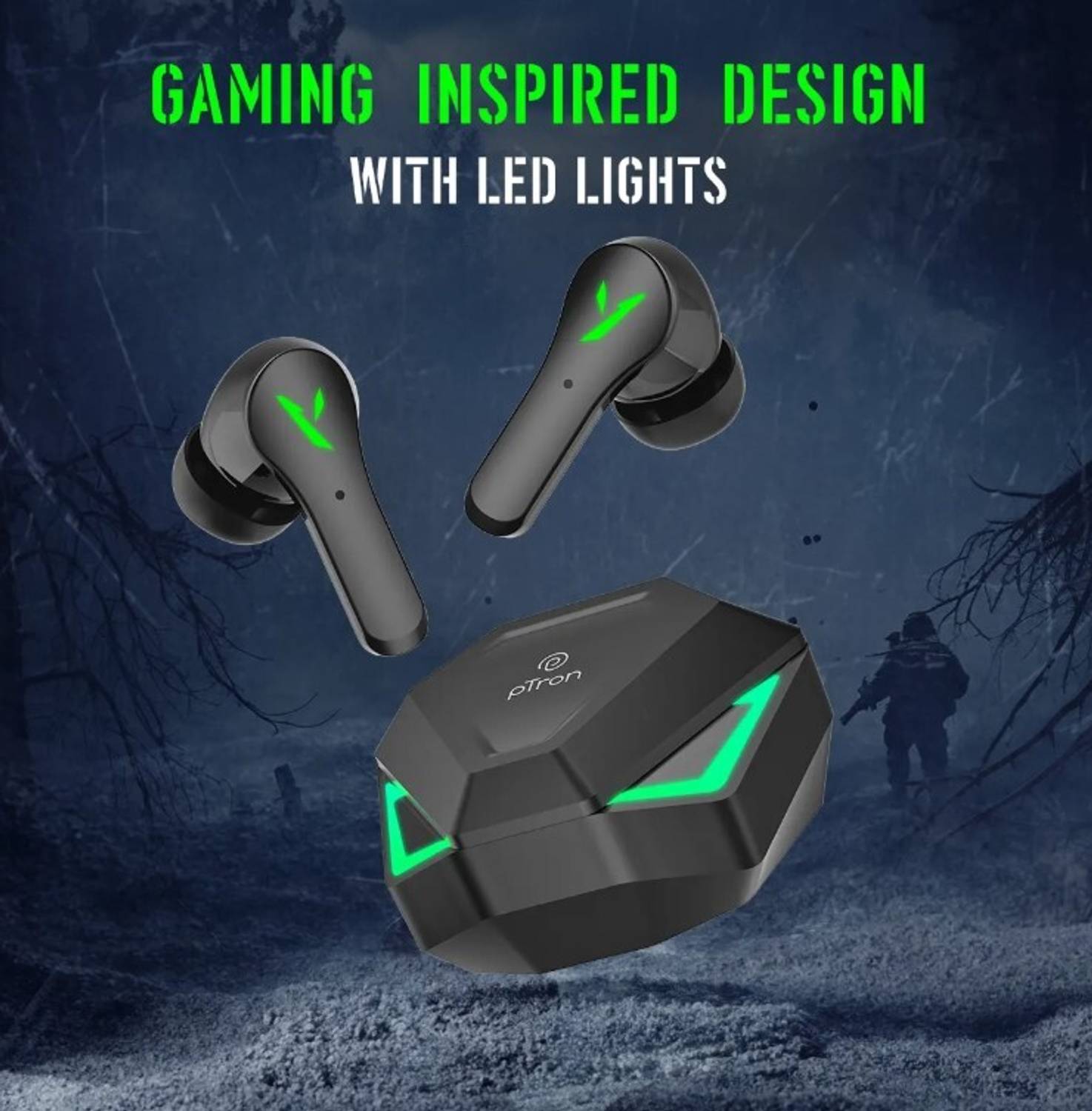 PTron Bassbuds Rogue Bluetooth Earbuds - Image 3