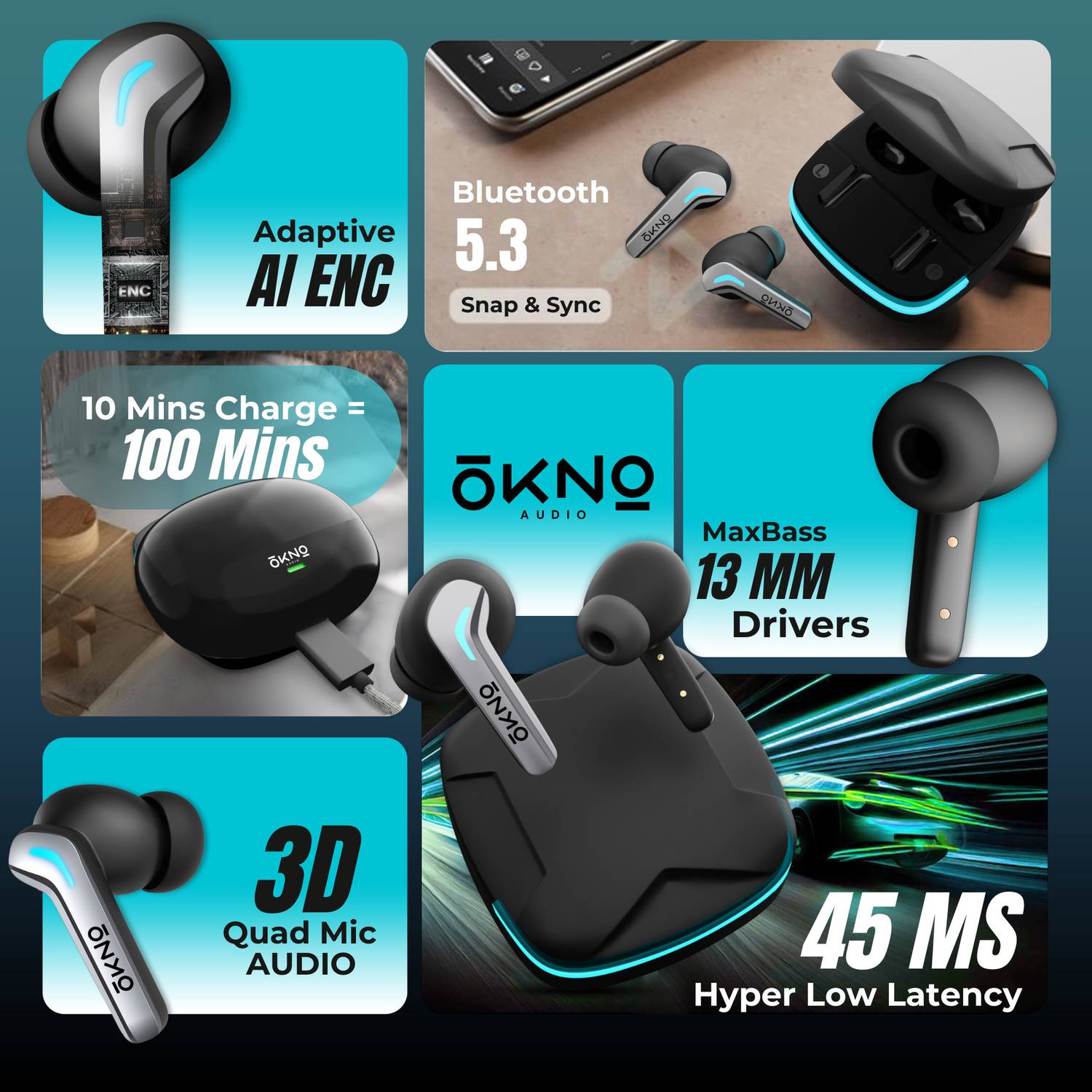 OKNO Airbuds G05 Gaming TWS Earbuds - Image 3