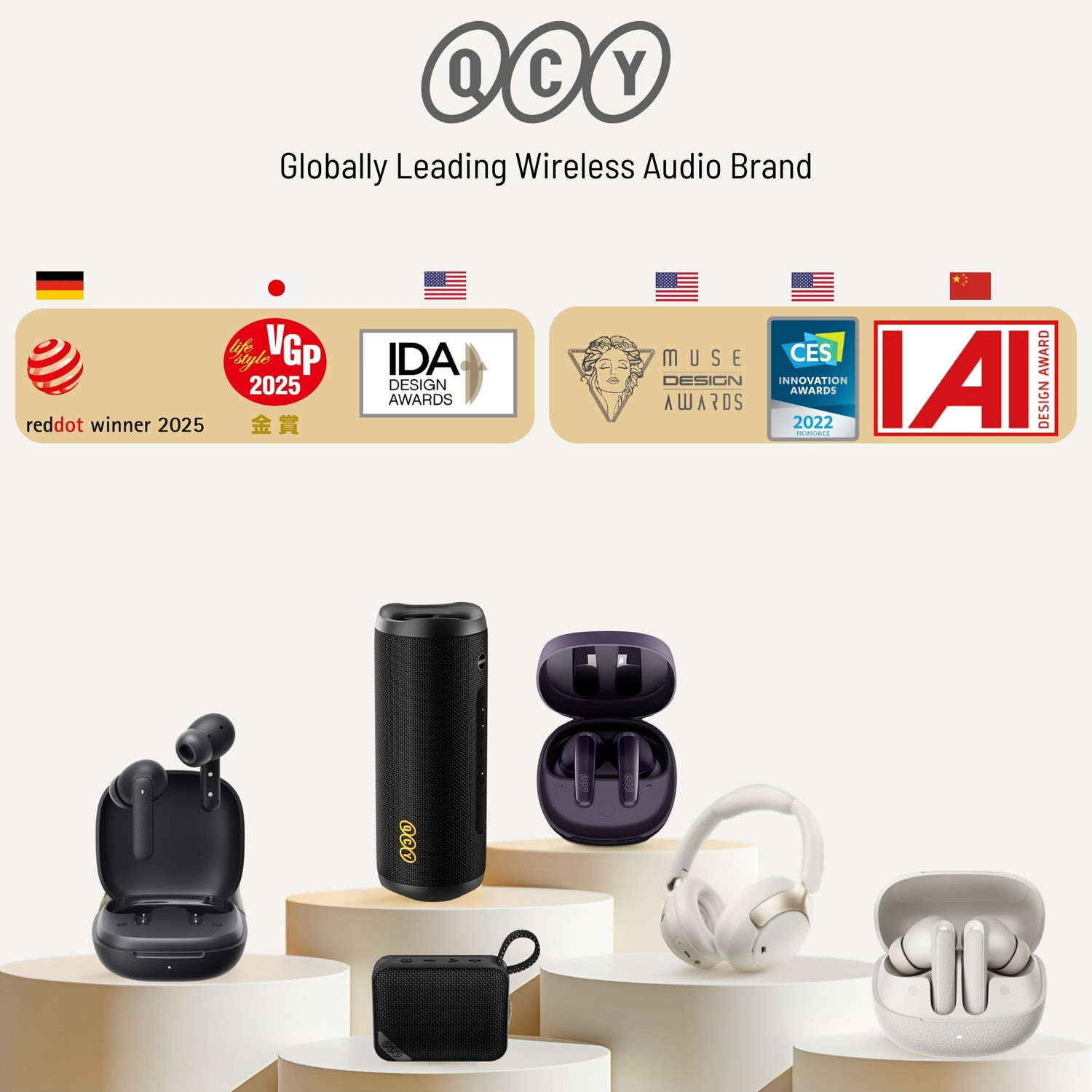 Image of QCY HT05 Pro,Global Brand, 6-mic ENC, 45dB Hybrid ANC, 9 EQs, Smart App,25H Playtime Bluetooth