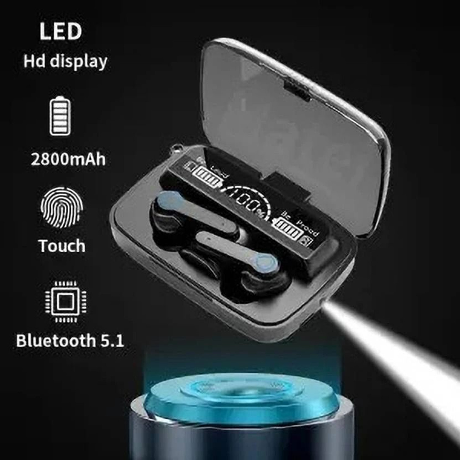 Image of GWALBROS New Edition TWS M19 Gaming Earbuds Bluetooth 5.0 Wireless LED Digital Display F7 Bluetooth