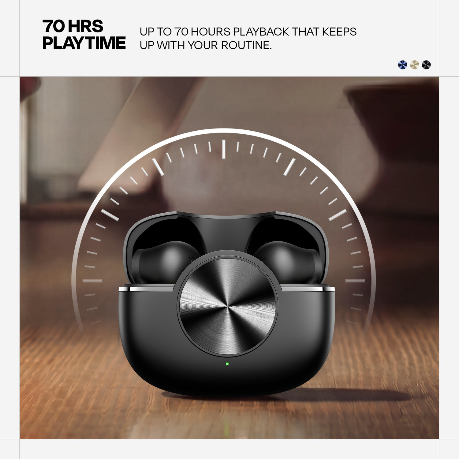 Image of Number Navo Buds X5 70H Battery, Spinning Design, Dual Mic AI ENC, Dual Pairing, V6.0 Bluetooth