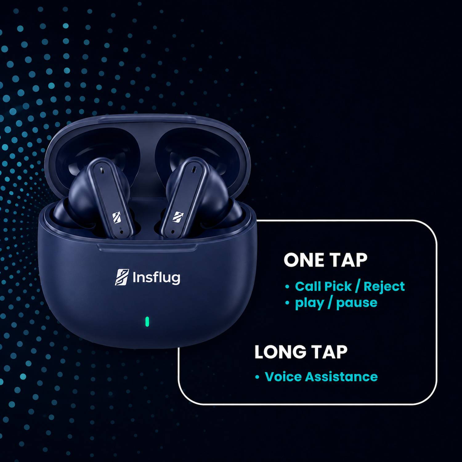 Insflug Wireless Earbuds with Quick Auto Pairing, IPX5 Waterproof - Image 2