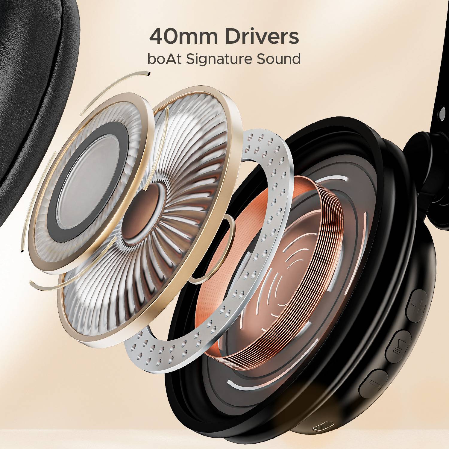 boAt Rockerz 450 40mm Drivers 15H Battery - Image 4