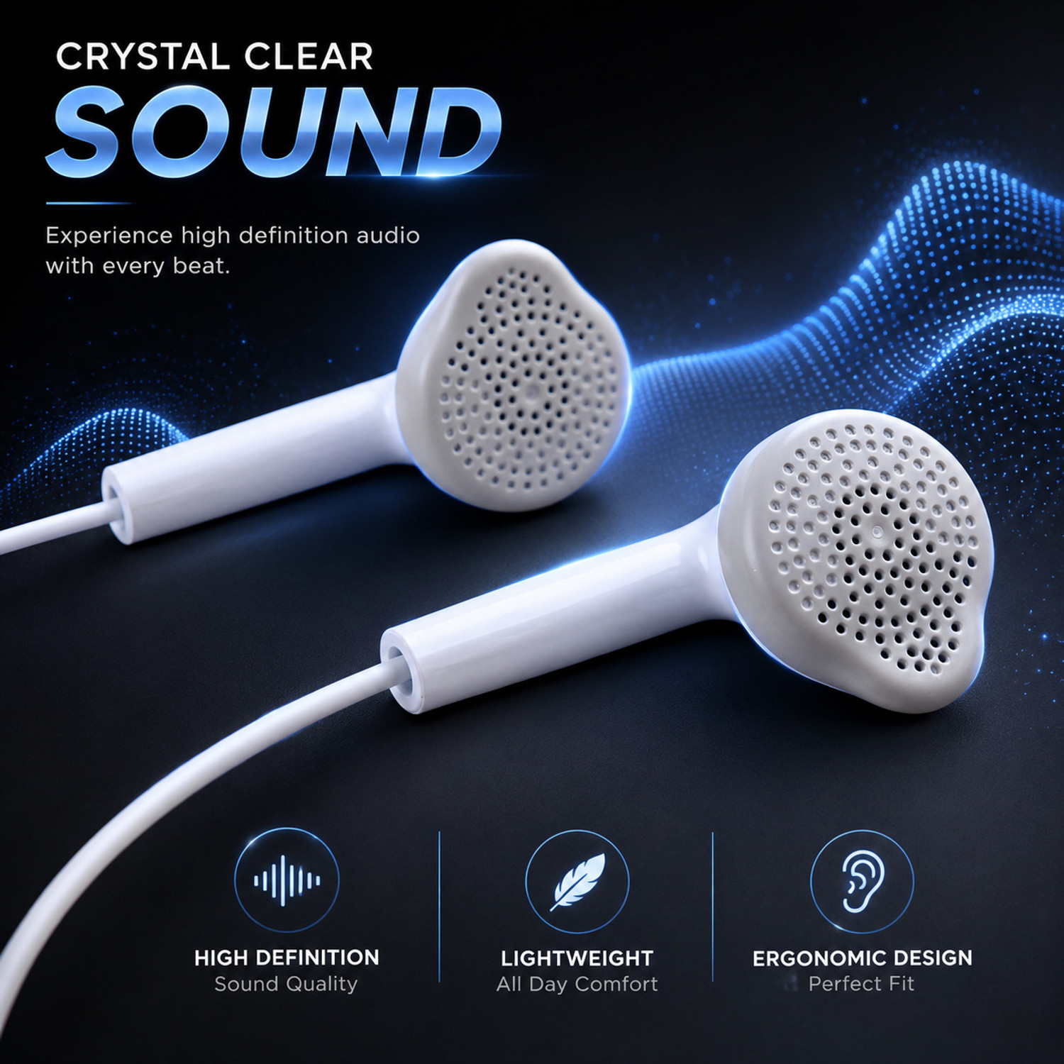 Image of BeatLink 100% Original YS Headphone(White, In the Ear) Wired Gaming