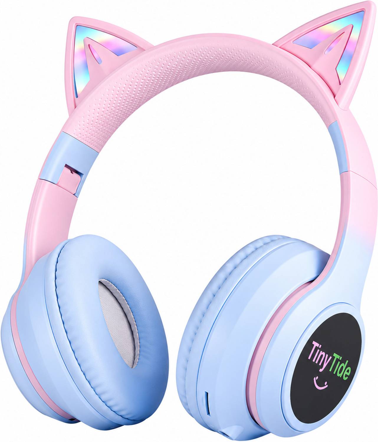 TinyTide Kids Headphones For Girls/Boys, Wireless Cat Kids Bluetooth & Wired Headset Bluetooth & Wired