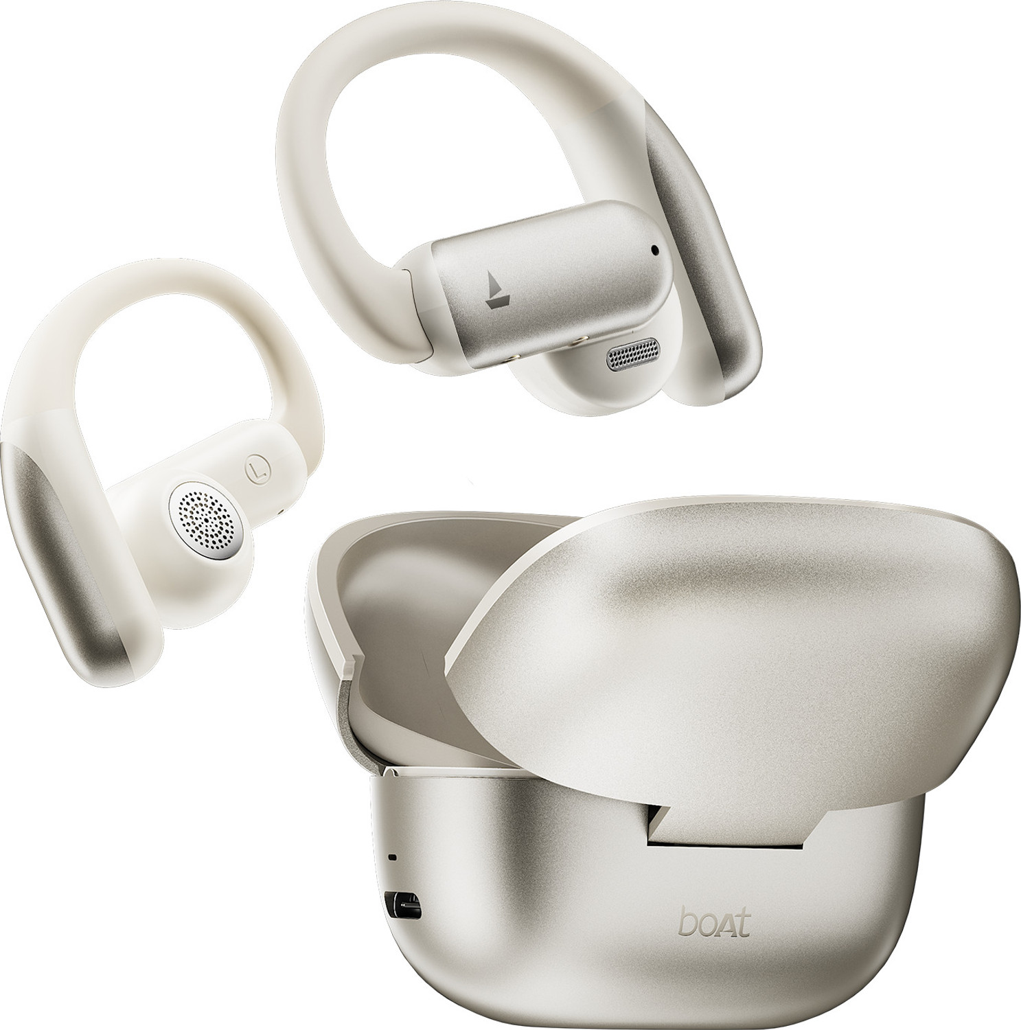Image of boAt Airdopes Stride,50H Battery,Quad Mic,ENx, BEAST Mode,Spatial Audio,Multi-Connect Bluetooth