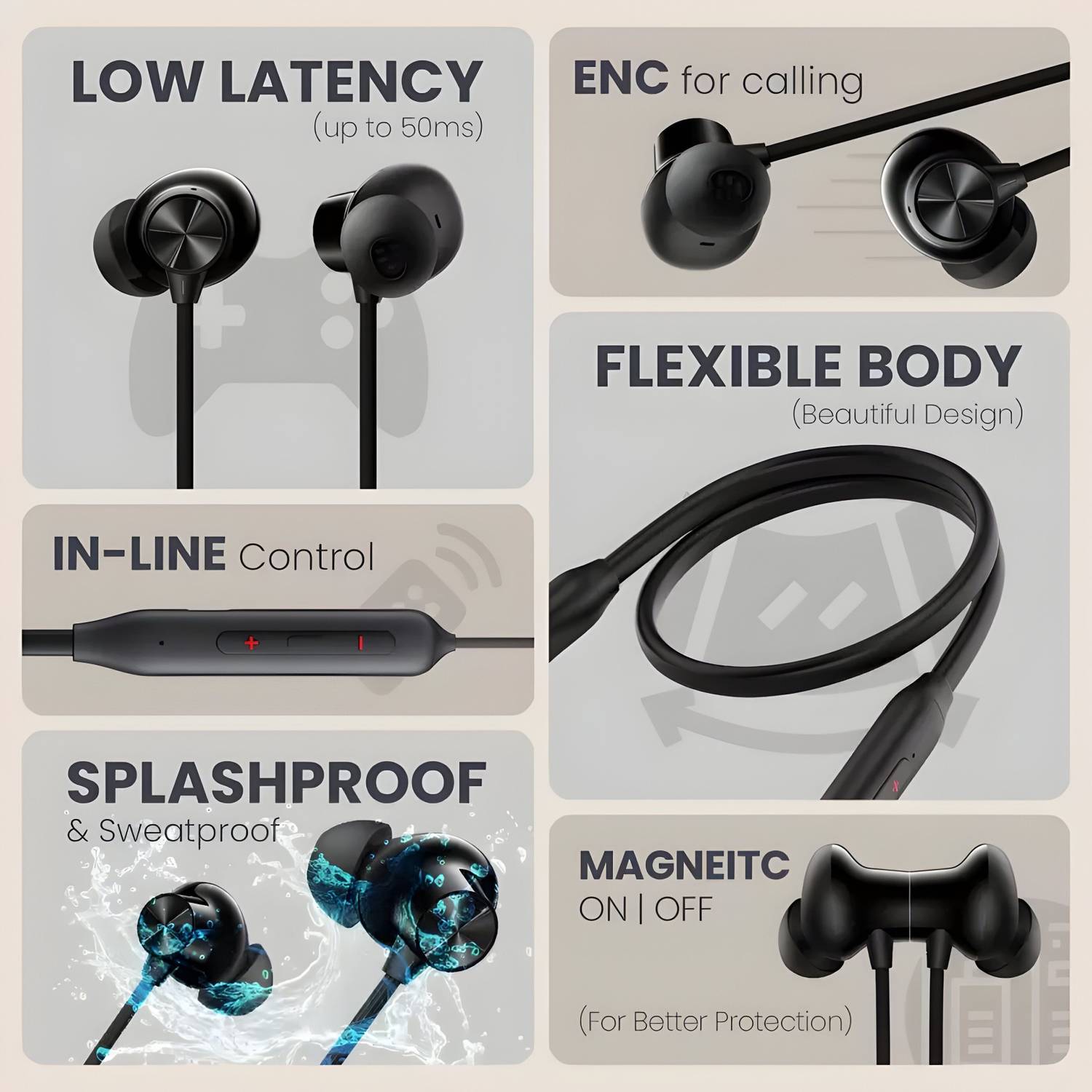 VITO POWER Bullets Z2 Neckband Bluetooth Headphone - Image 2