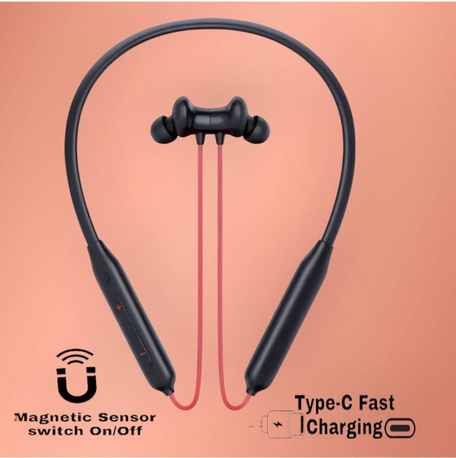 GOOD FUN Z2 Bullets Wireless with Fast Charge, 58 Hrs Battery Life, Earphones with mic_BV Bluetooth & Wired