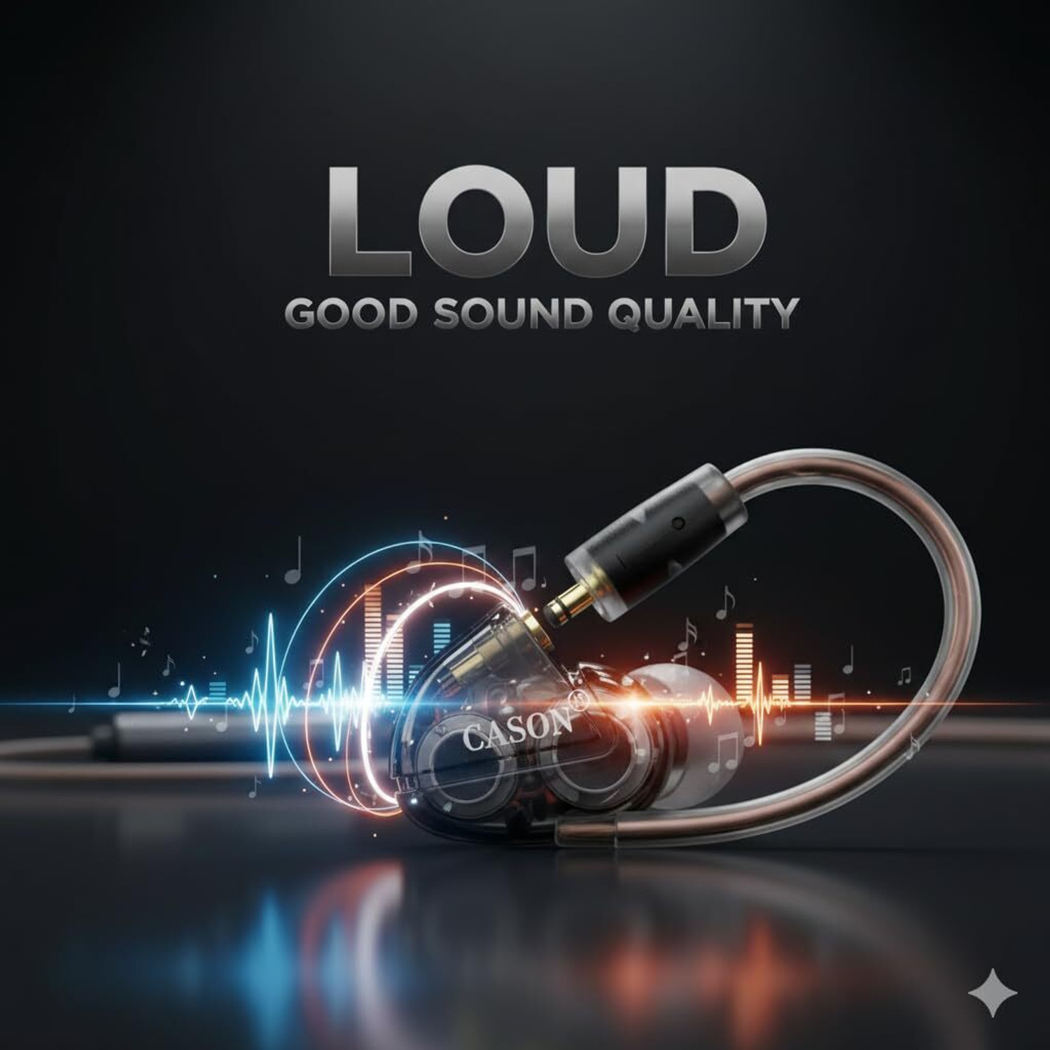 Image of CASON CWE11 IEM Wired Earphones | in-Ear Monitor Headphones with HiFi Deep Bass Wired