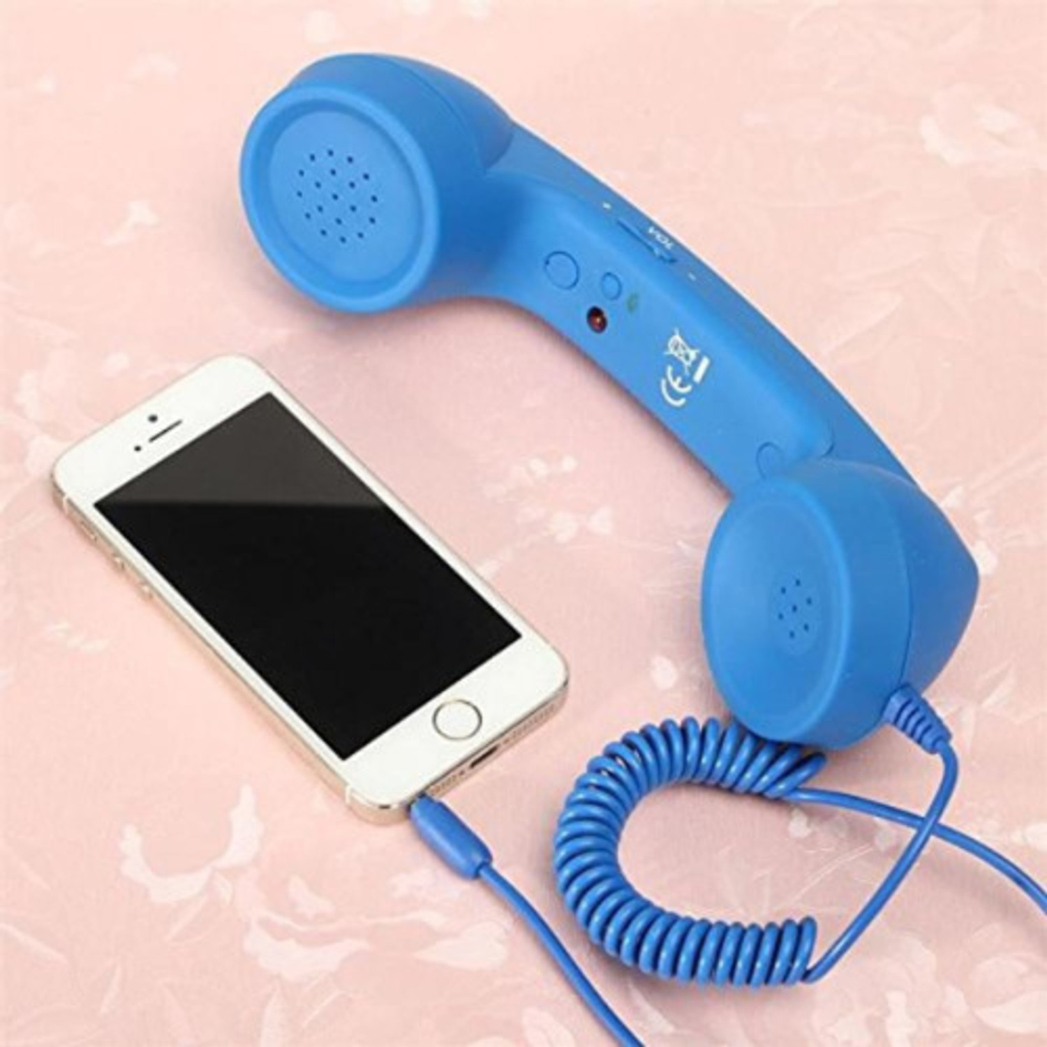 Image of DRUMSTONE CocoPhone Retro Handset Vintage Style Phone Receiver for Smartphones Hands-Free Wired