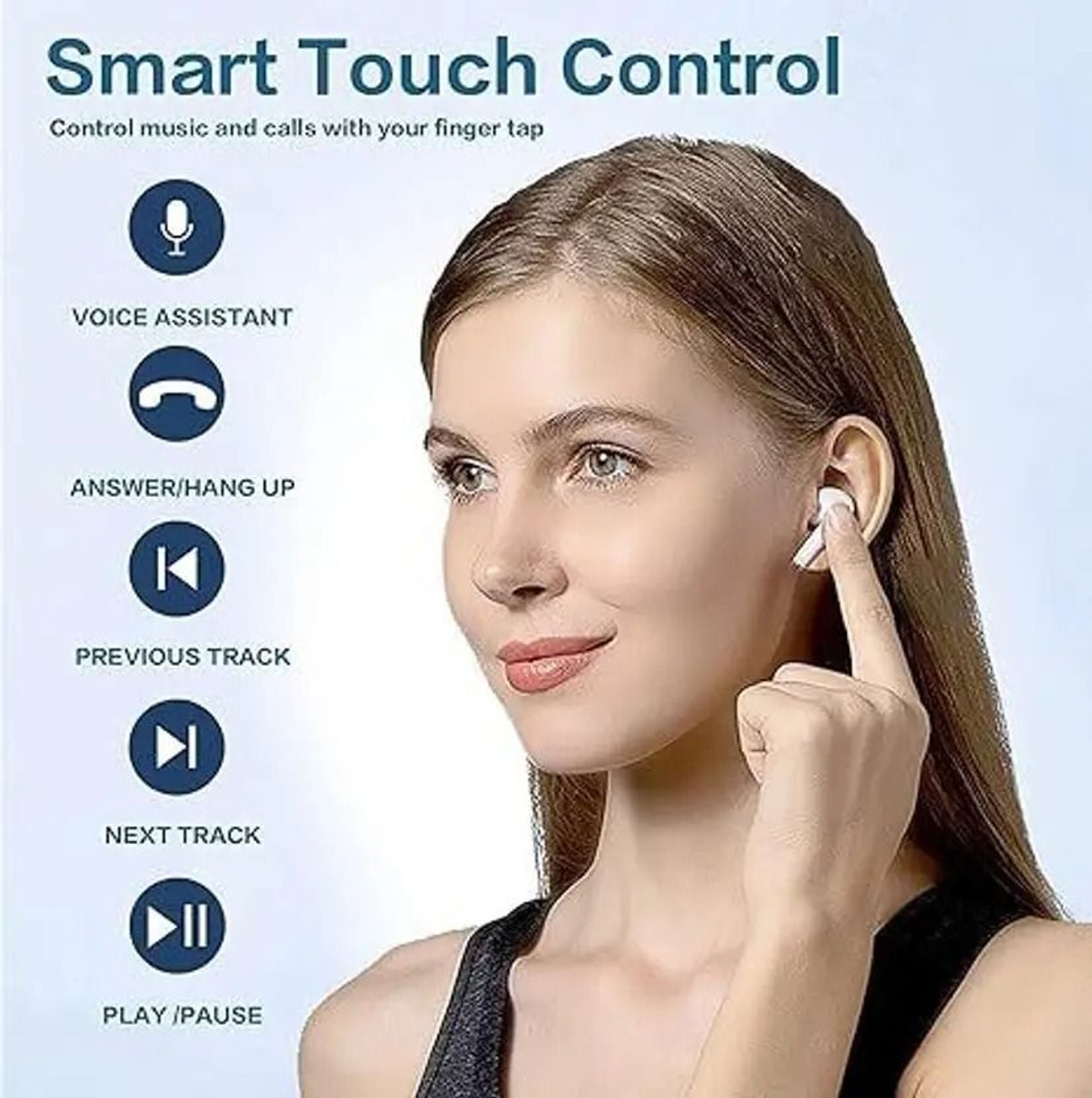 Image of TOWST FT New Pro White TWS Bluetooth, Earbuds under 300 True Wireless Headphone FT Bluetooth