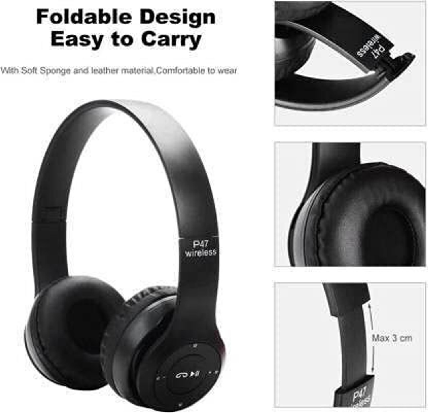 Image of TABARET HOT selling Bluetooth Headphones & Mic,Deep Bass,Upto 12 Hrs Playtime Bluetooth