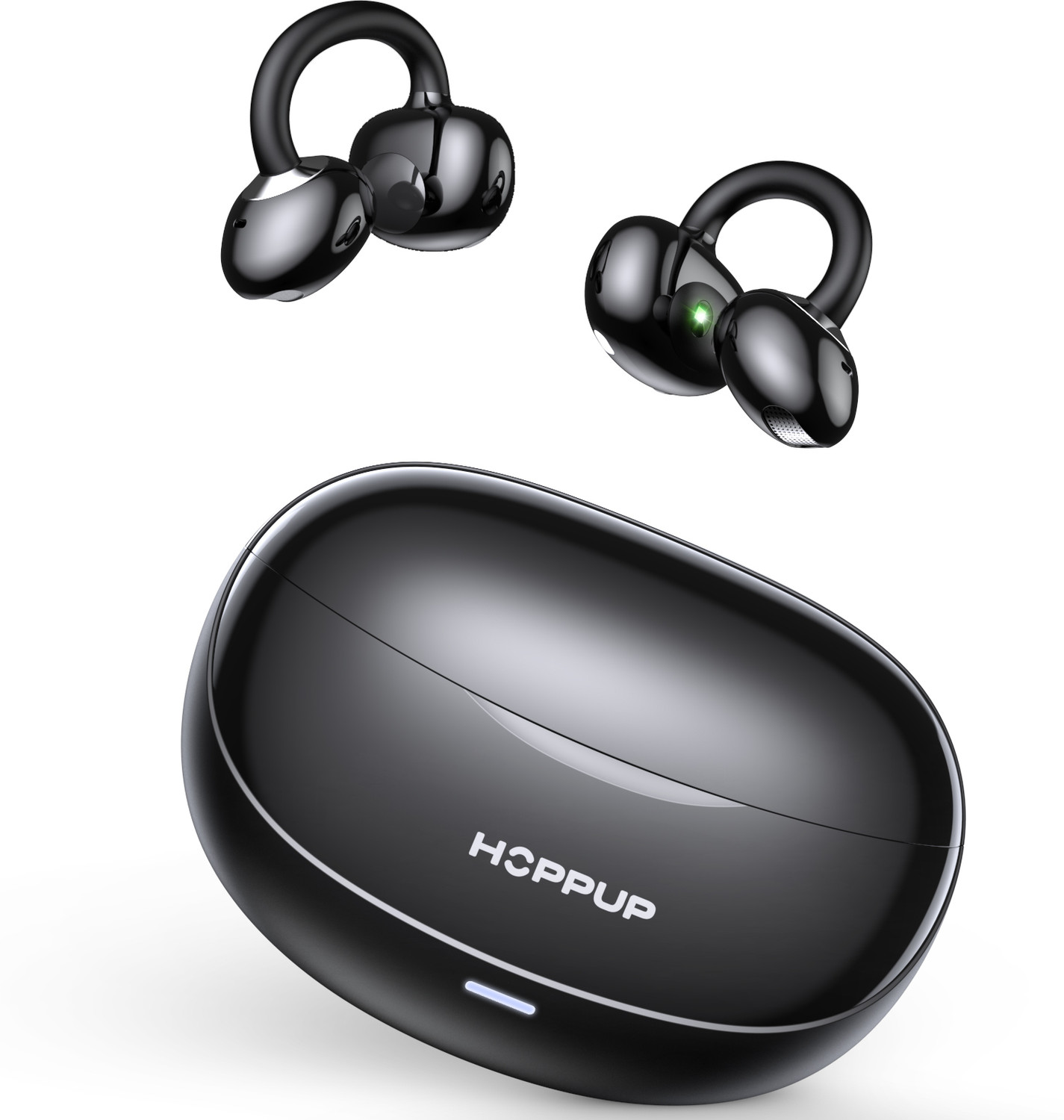 Image of HOPPUP NEURA Smart OWS Earclip Earbuds with Heart Rate, SpO2,50H, App Support Bluetooth