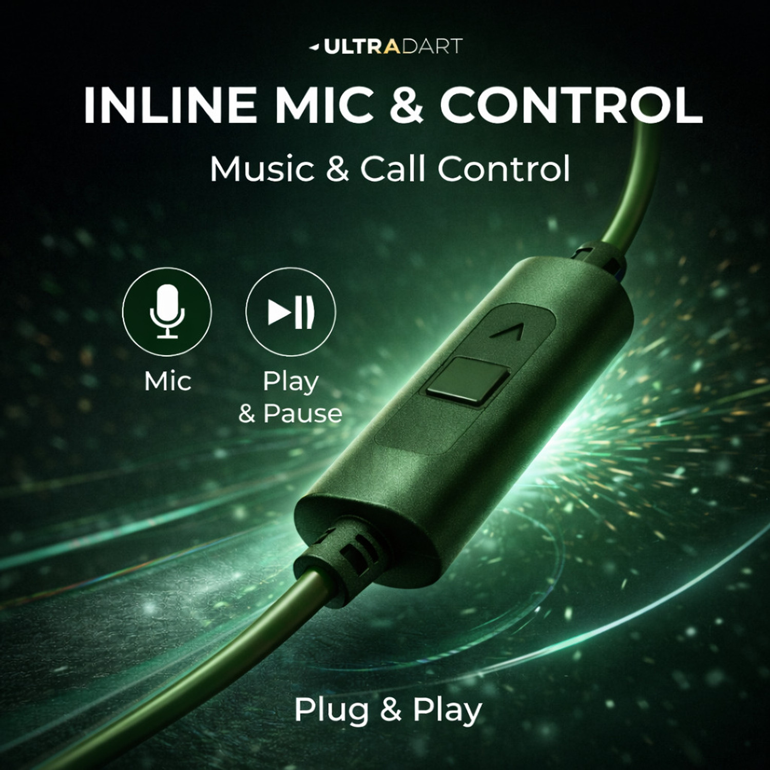 Image of ULTRADART USB Type-C Earphones Wired with Mic | Clear Calling & Music | USB C Devices Wired