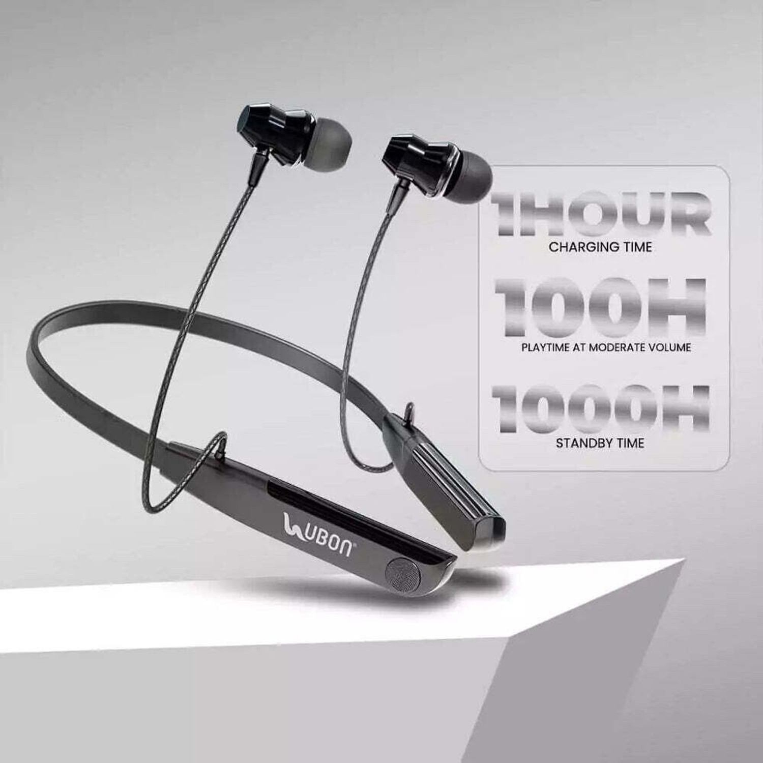 Image of electricbass wireless neckband with detachable battery smart magnet N 100h of playtime Y5 Bluetooth
