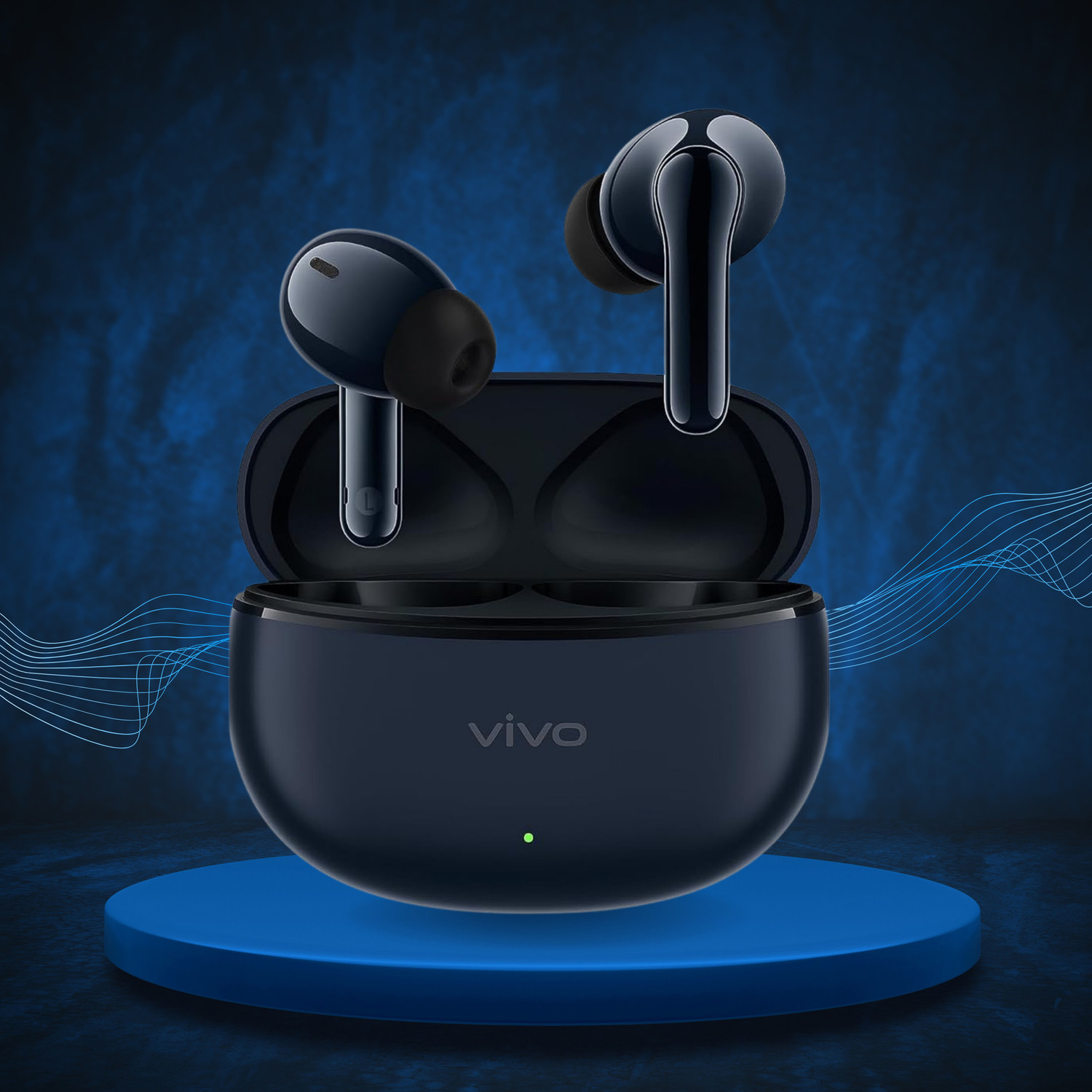 Image of vivo TWS 3e Wireless Earbuds | 42 Hours Backup | Noise Cancelling | Dark Indigo Bluetooth