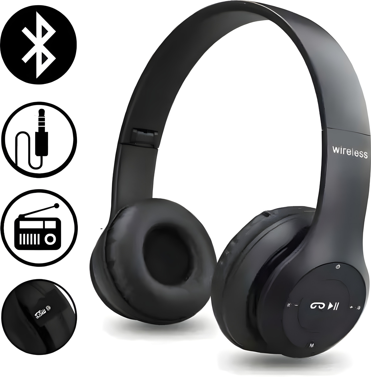 Image of TWS Folding Bluetooth Headset with Enhanced Subwoofer Effect W5 Bluetooth & Wired
